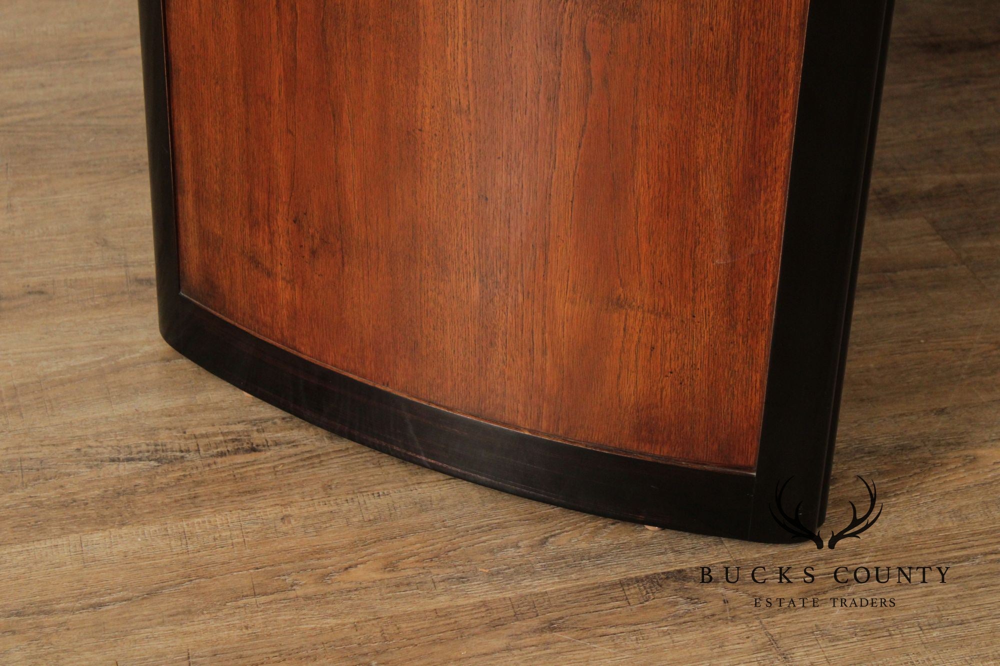 Century Furniture Expandable Modern Two Toned Ebonized Dining Table