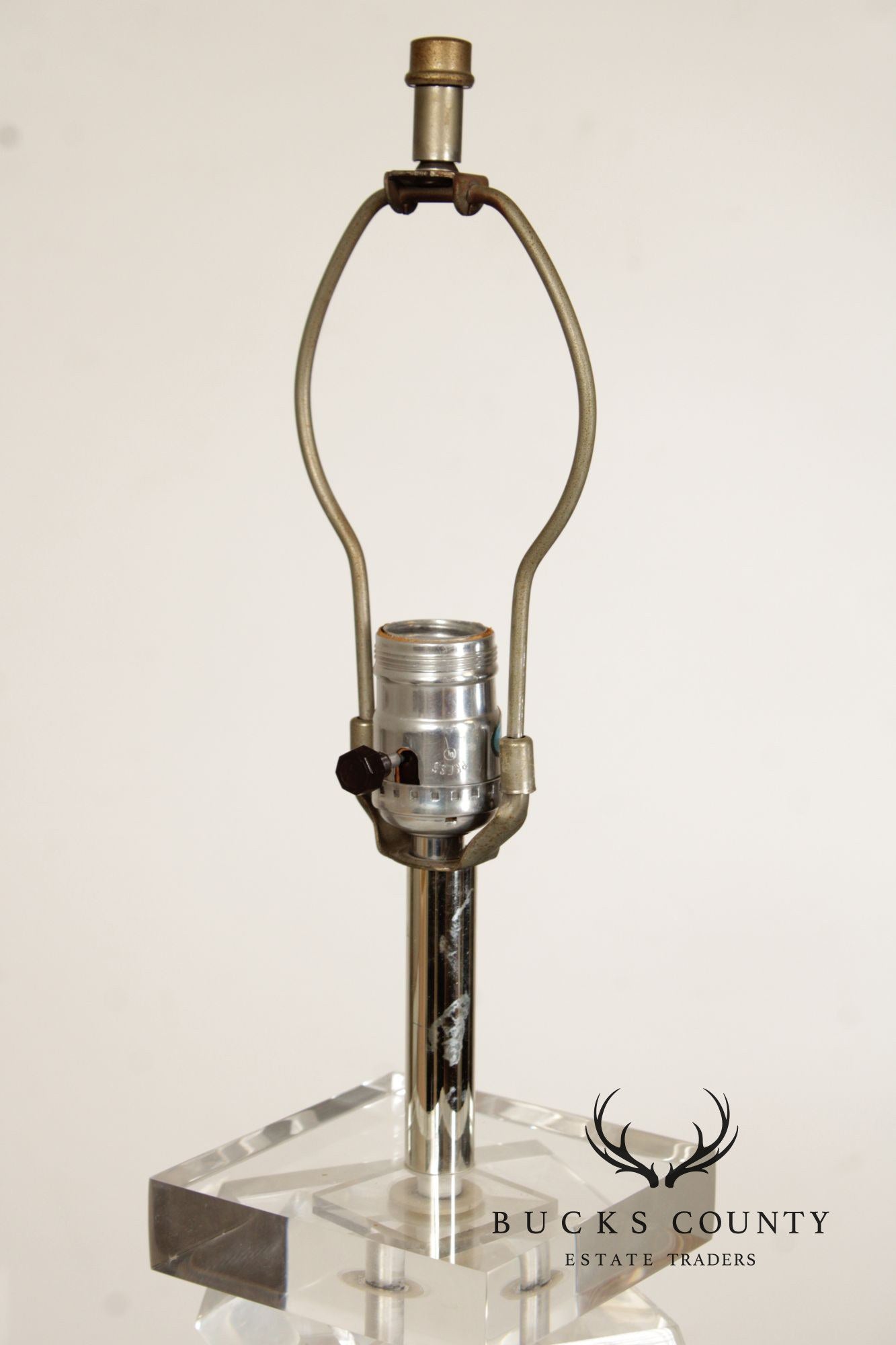 George Bullio 1970's Modern Stacked Lucite Table Lamp