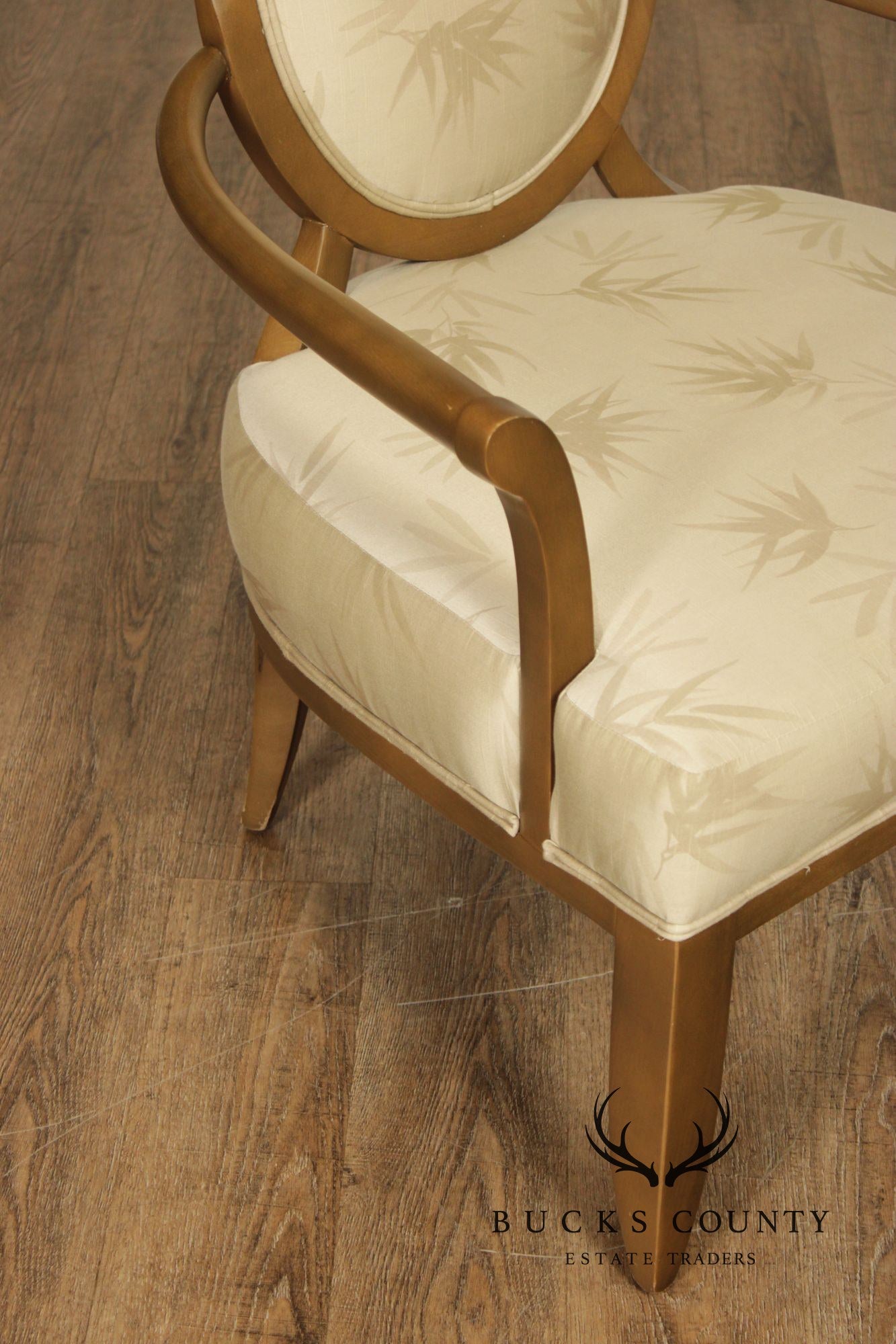 Precedent Modern Art Deco Style Giltwood Lounge Chair