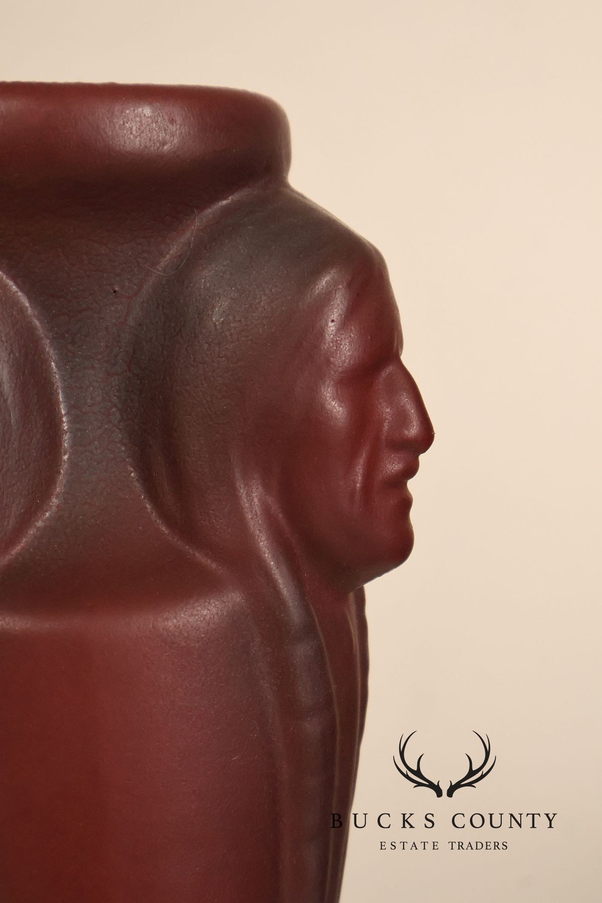 Van Briggle Native American Three Faced Vase
