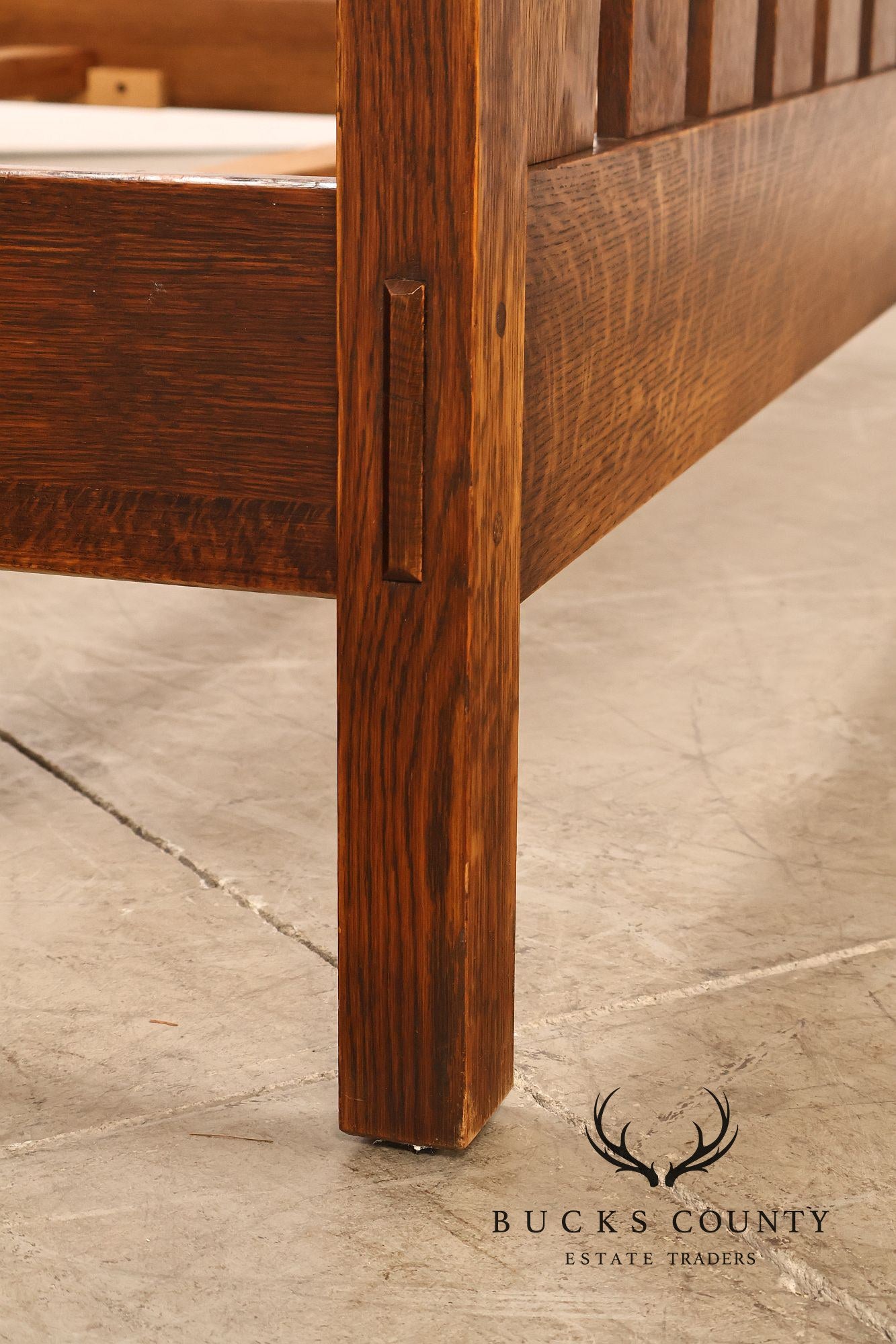 Stickley Mission Collection King Size Oak Slat Bed