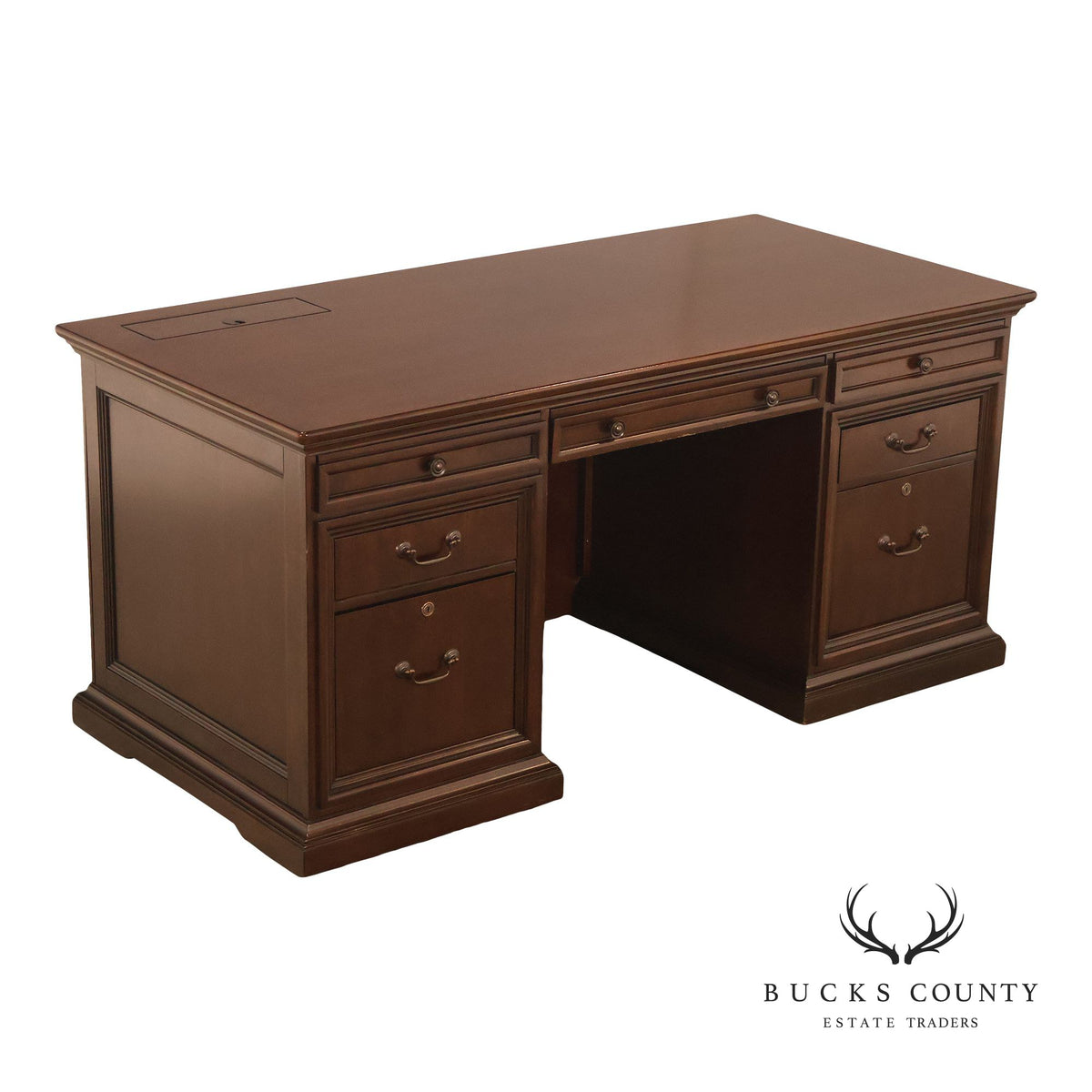 Bassett Traditional Executive Double Pedestal Desk