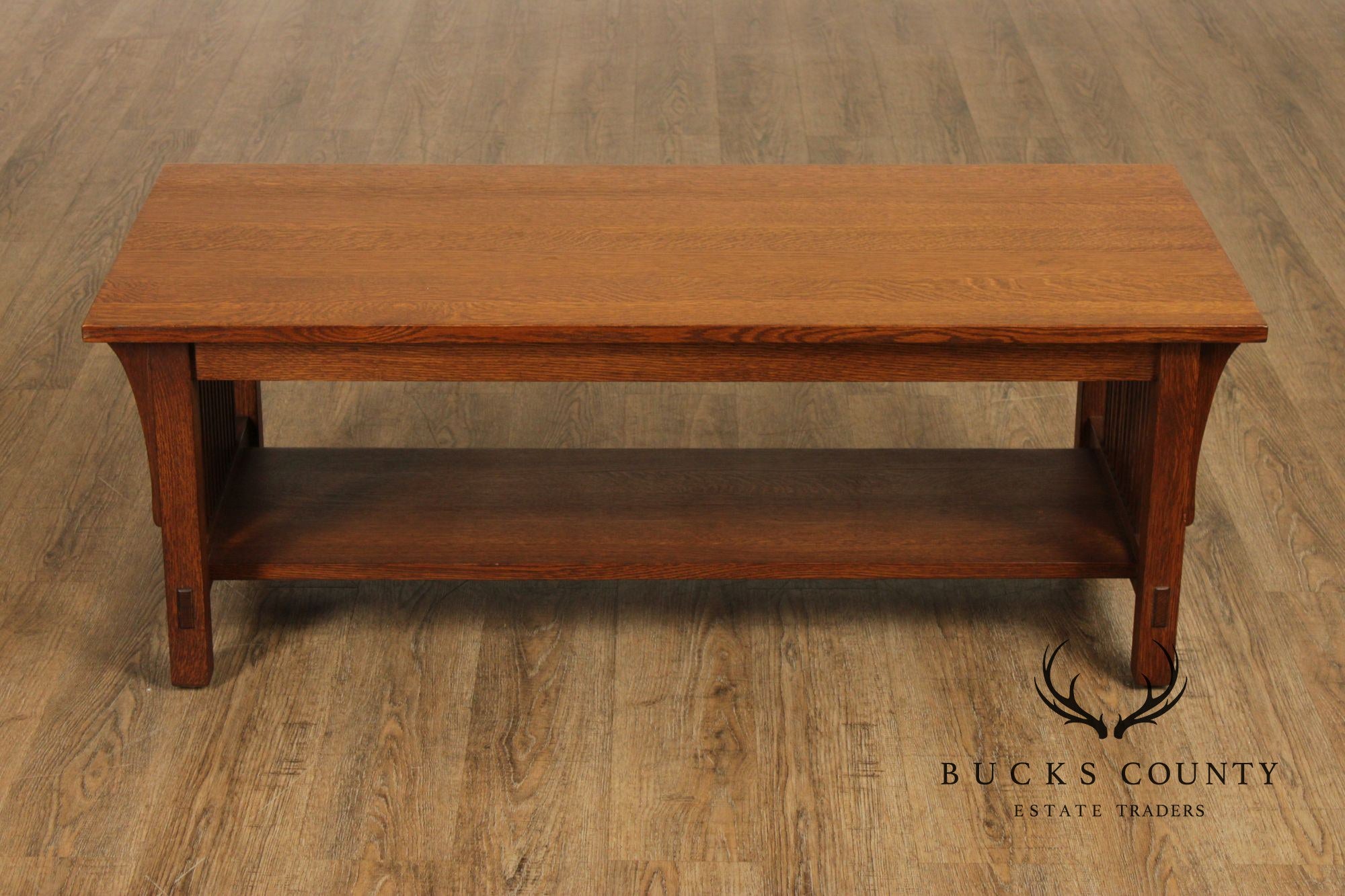 Stickley Mission Collection Oak Spindle Coffee Table