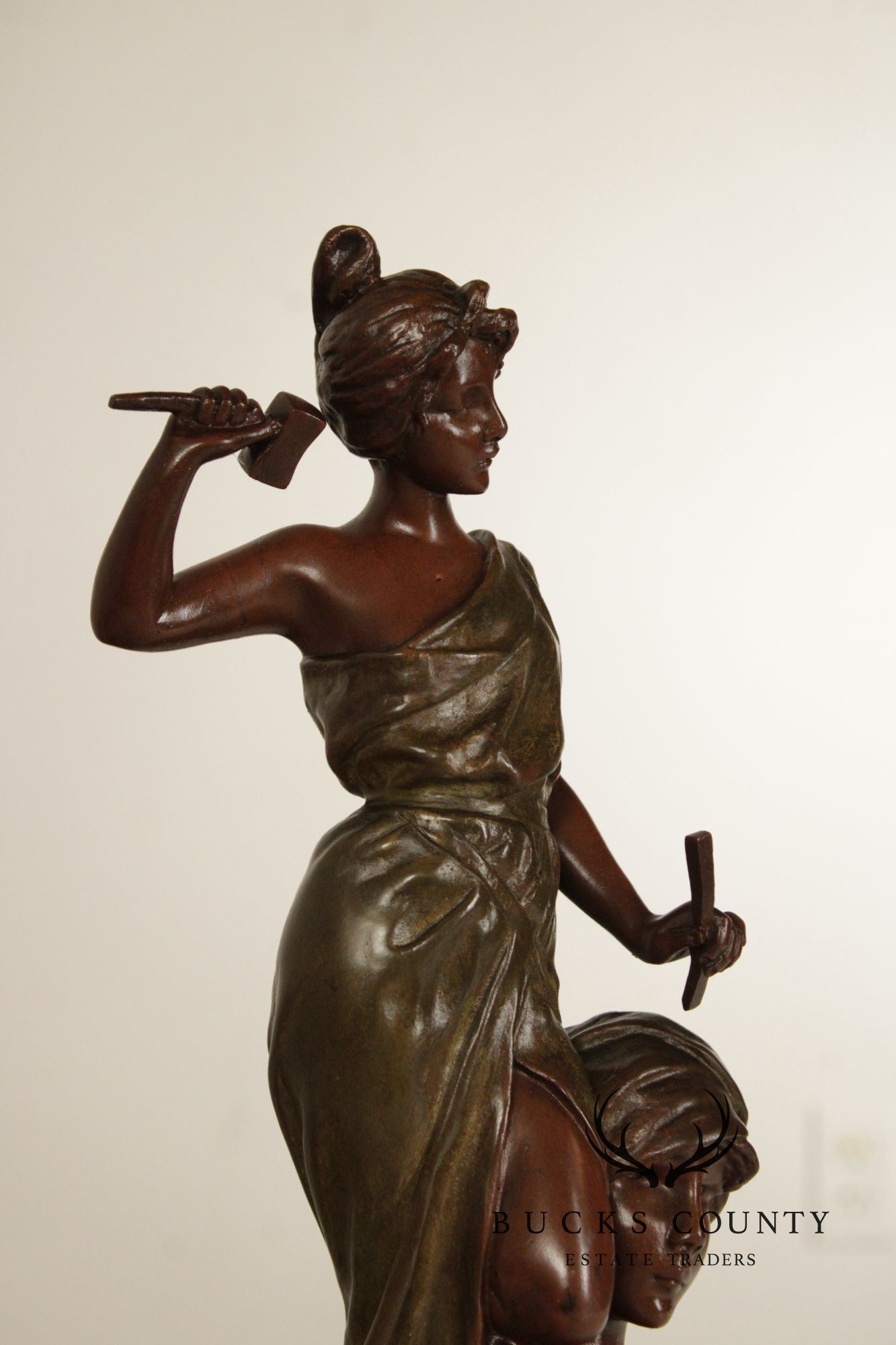 Emmanuel Villanis Bronze Statue, 'The Sculptor'
