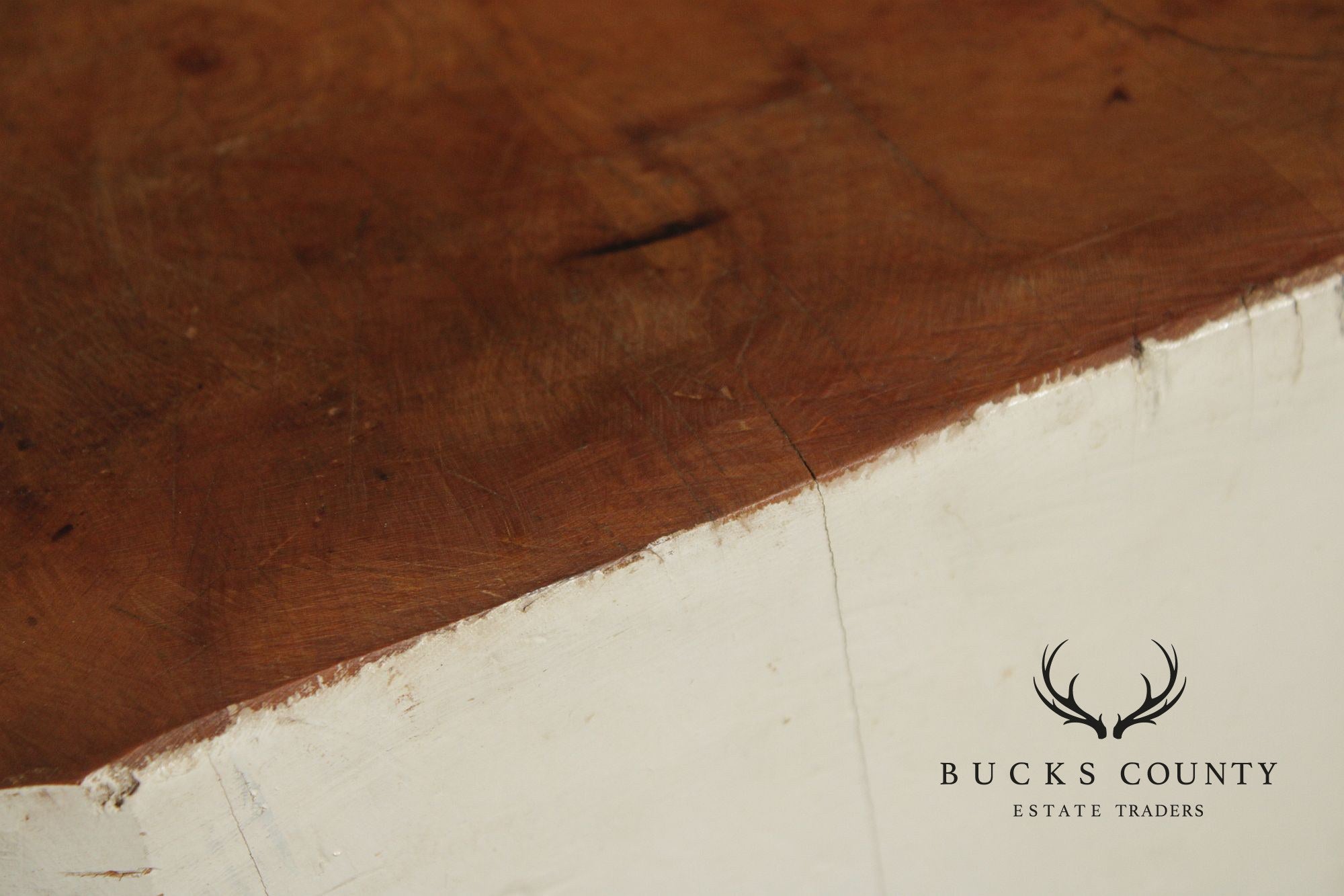 Vintage Painted Butcher Block Table
