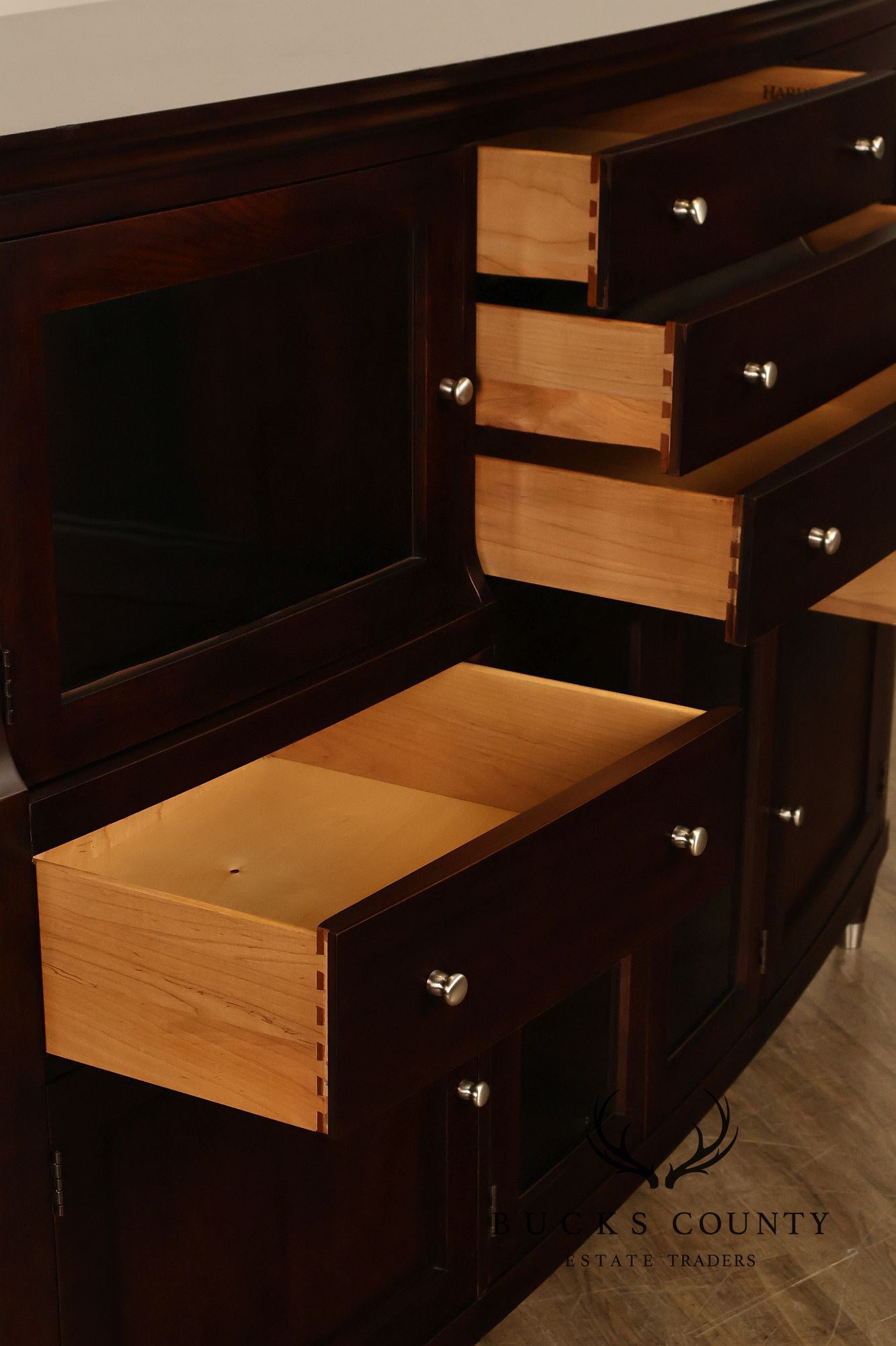 Harden Contemporary Cherry Lighted Sideboard Credenza Cabinet
