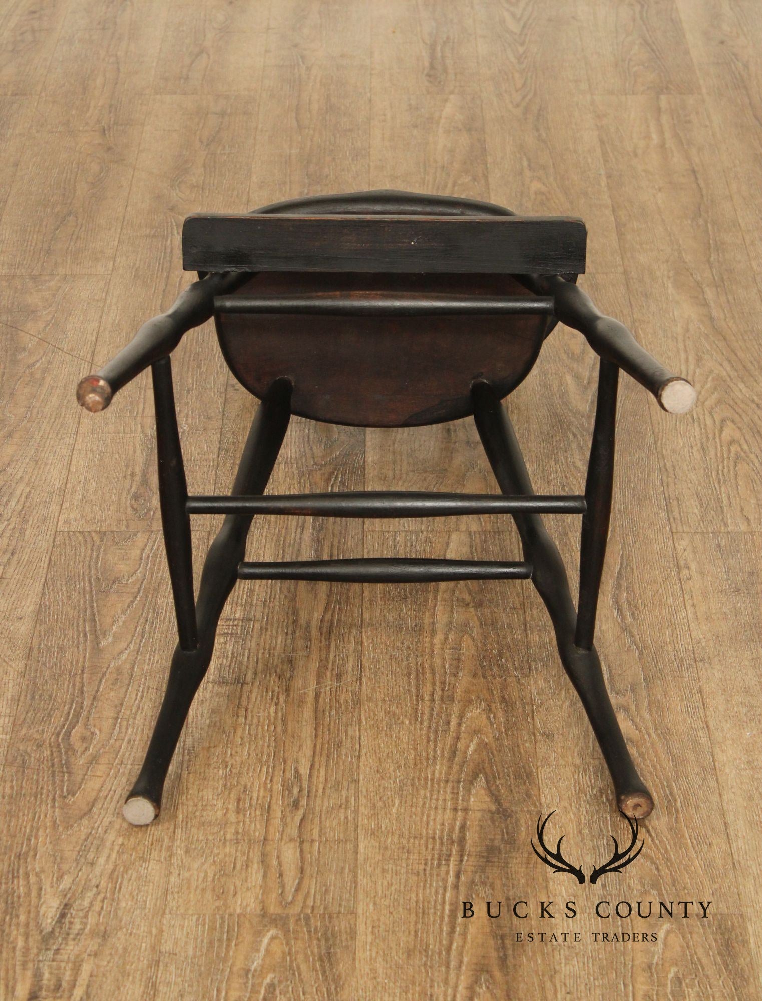 Antique Sack-Back Windsor Child's High Chair