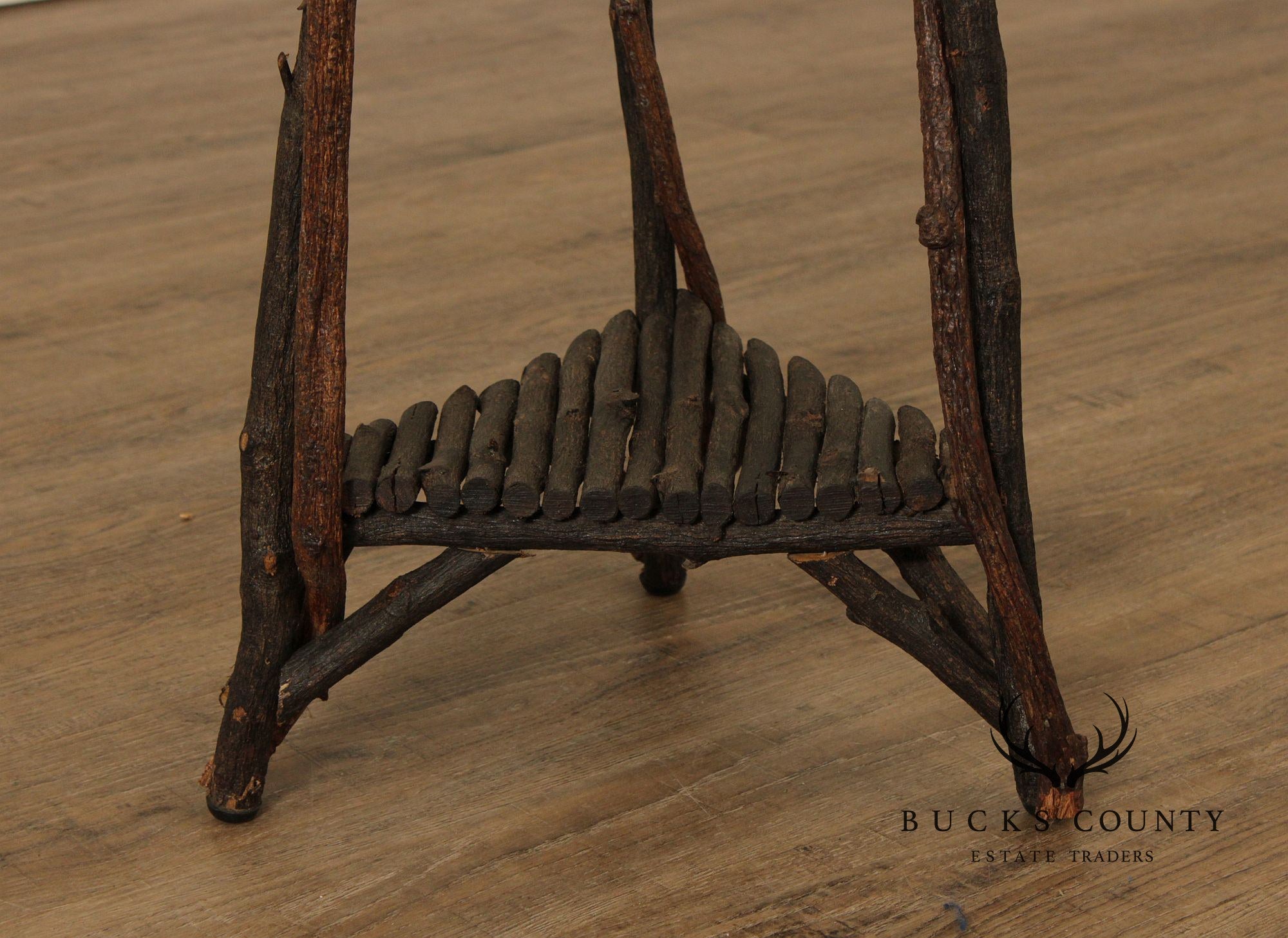 Adirondack Style Twig Plant Stand