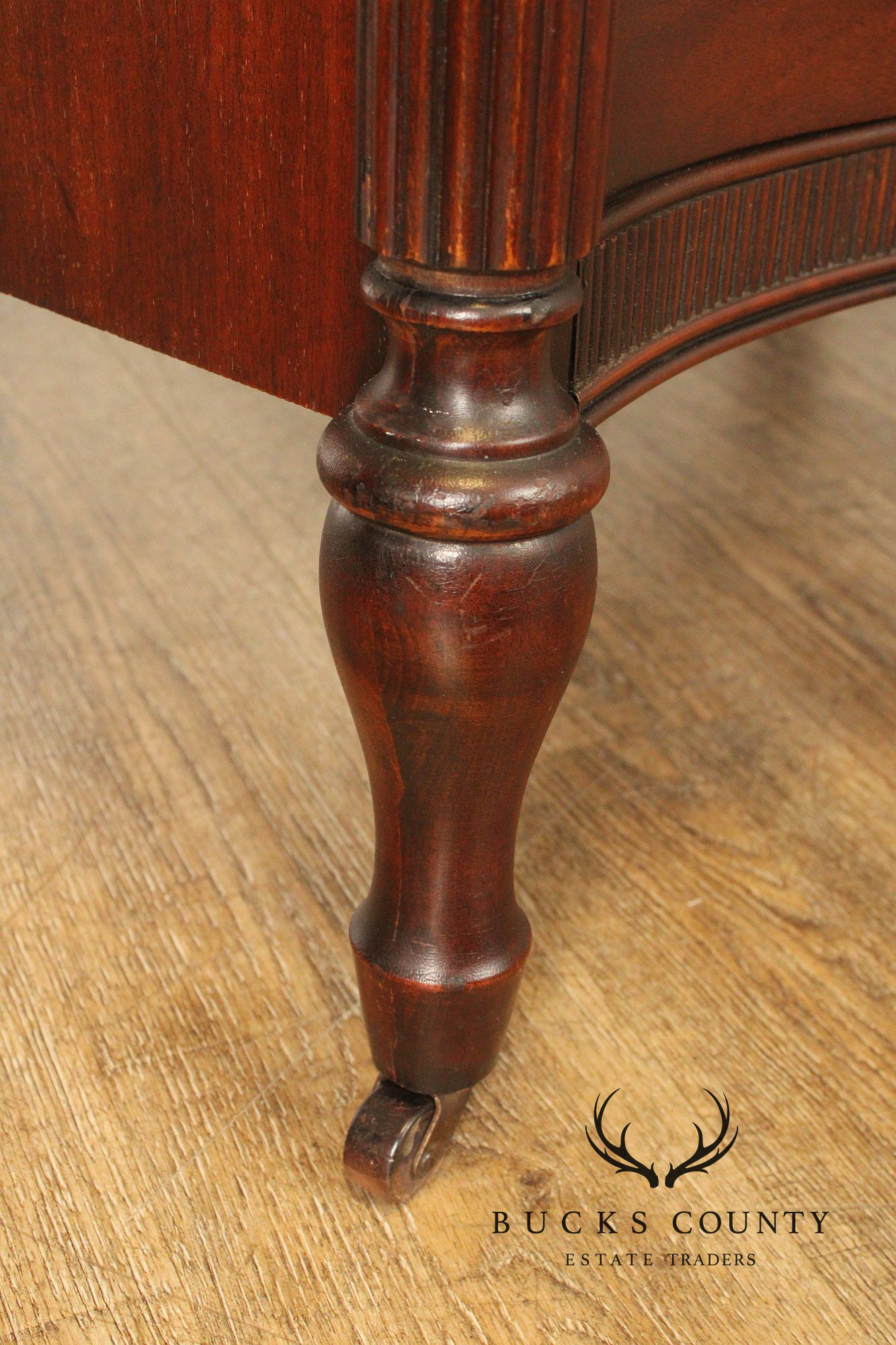 1940's Vintage Regency Style Mahogany Tall Chest
