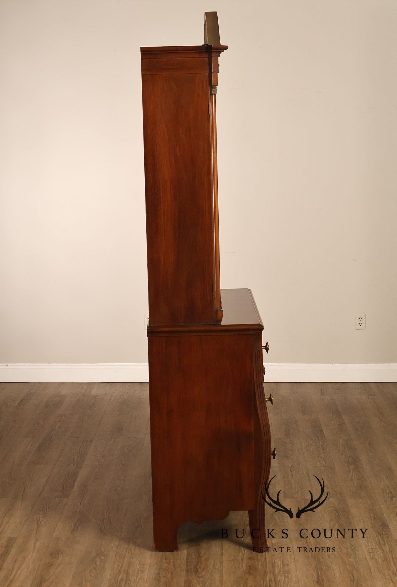 Federal Style Mahogany Secretary Bookcase With Drop Front Desk