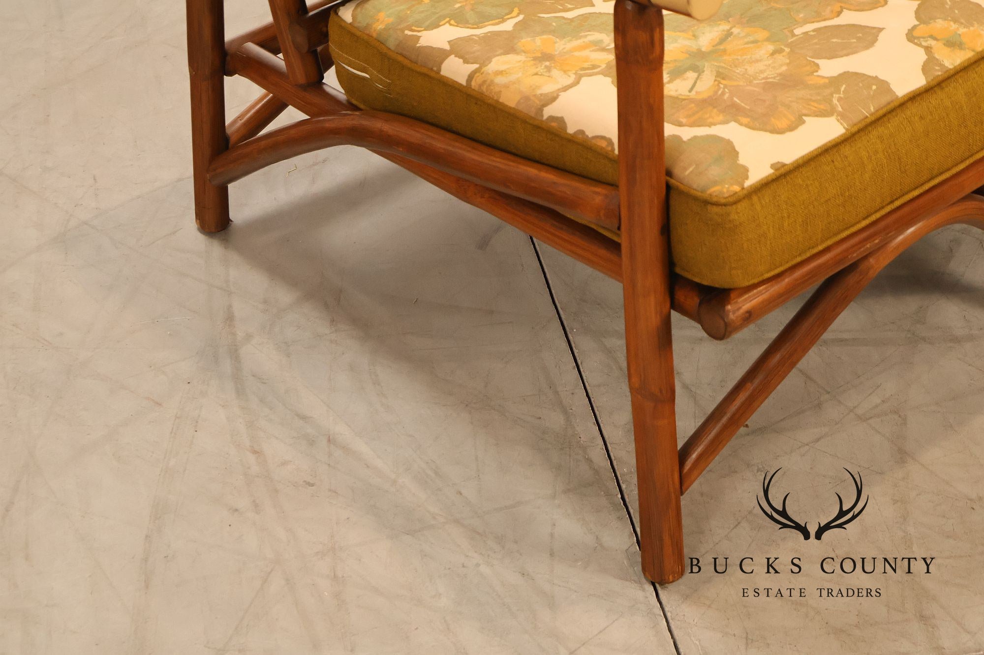 Vogue Coastal Vintage Rattan Bamboo Loveseat