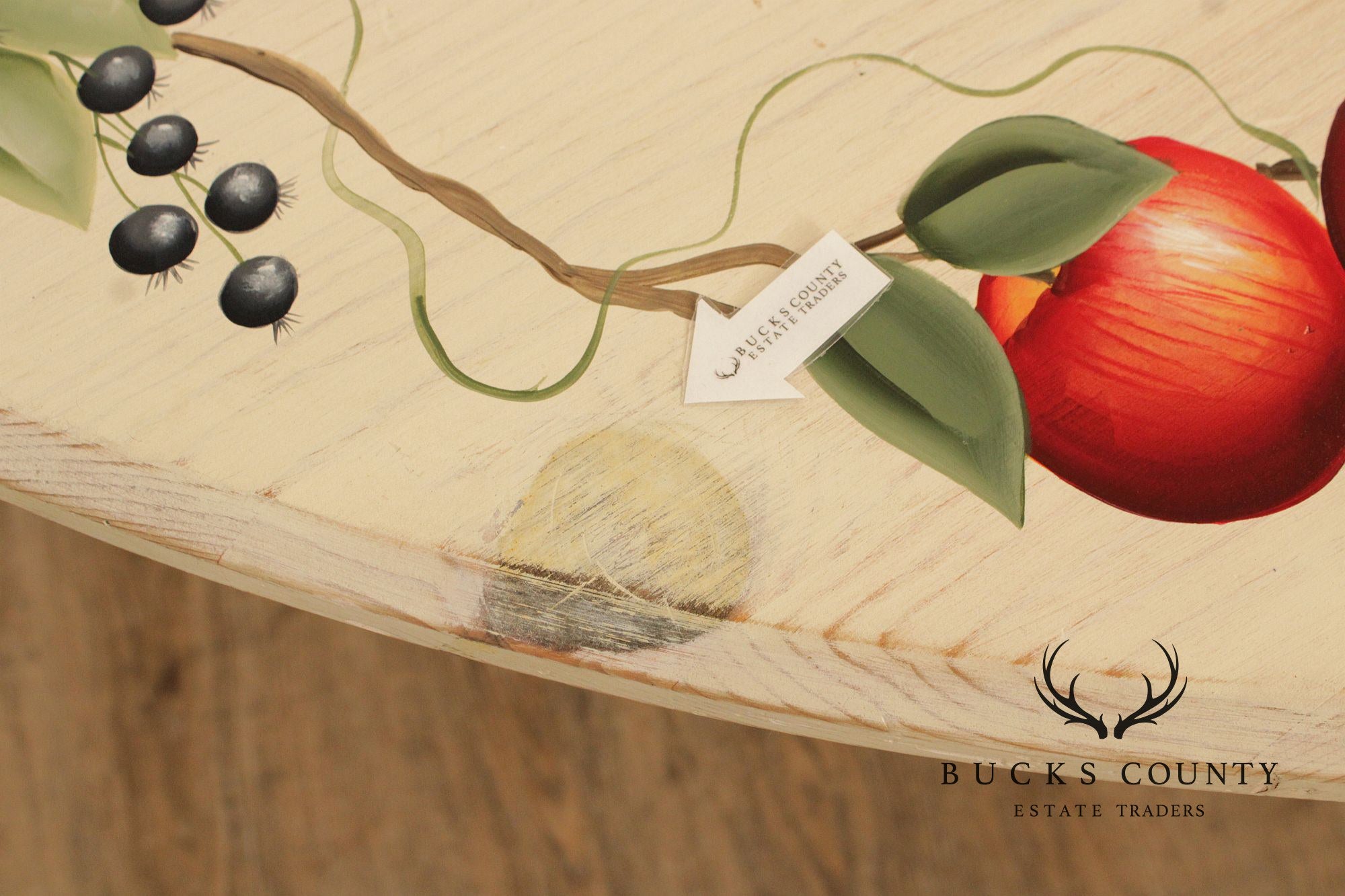 Custom Quality Hand Painted Pine Round Dining Table