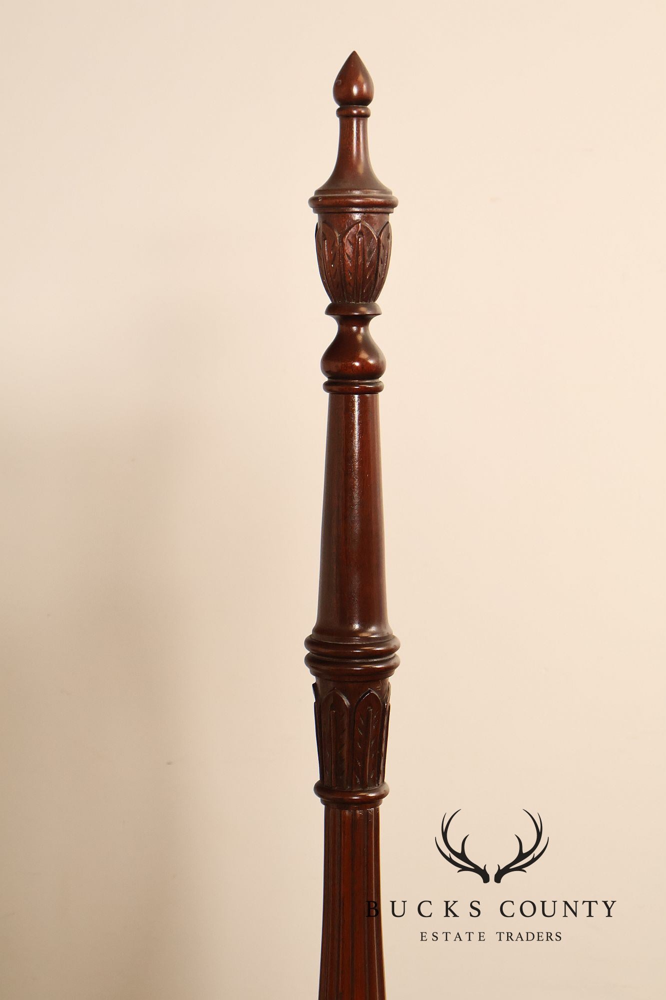 Lexington Queen Size Solid Mahogany Rice Carved Poster Bed