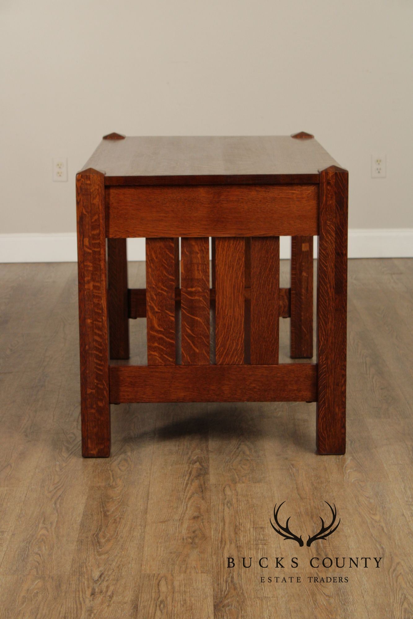 Antique Mission Oak Library Table