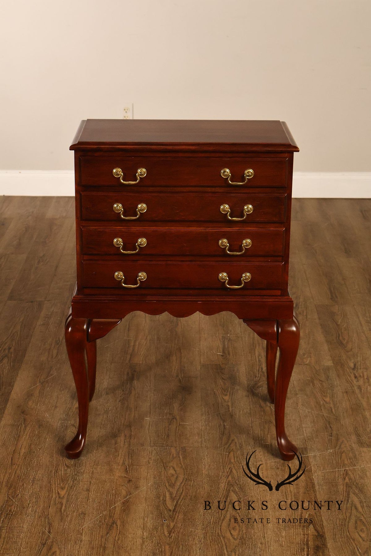 Chippendale Style Mahogany Four Drawer Silver Chest On Stand