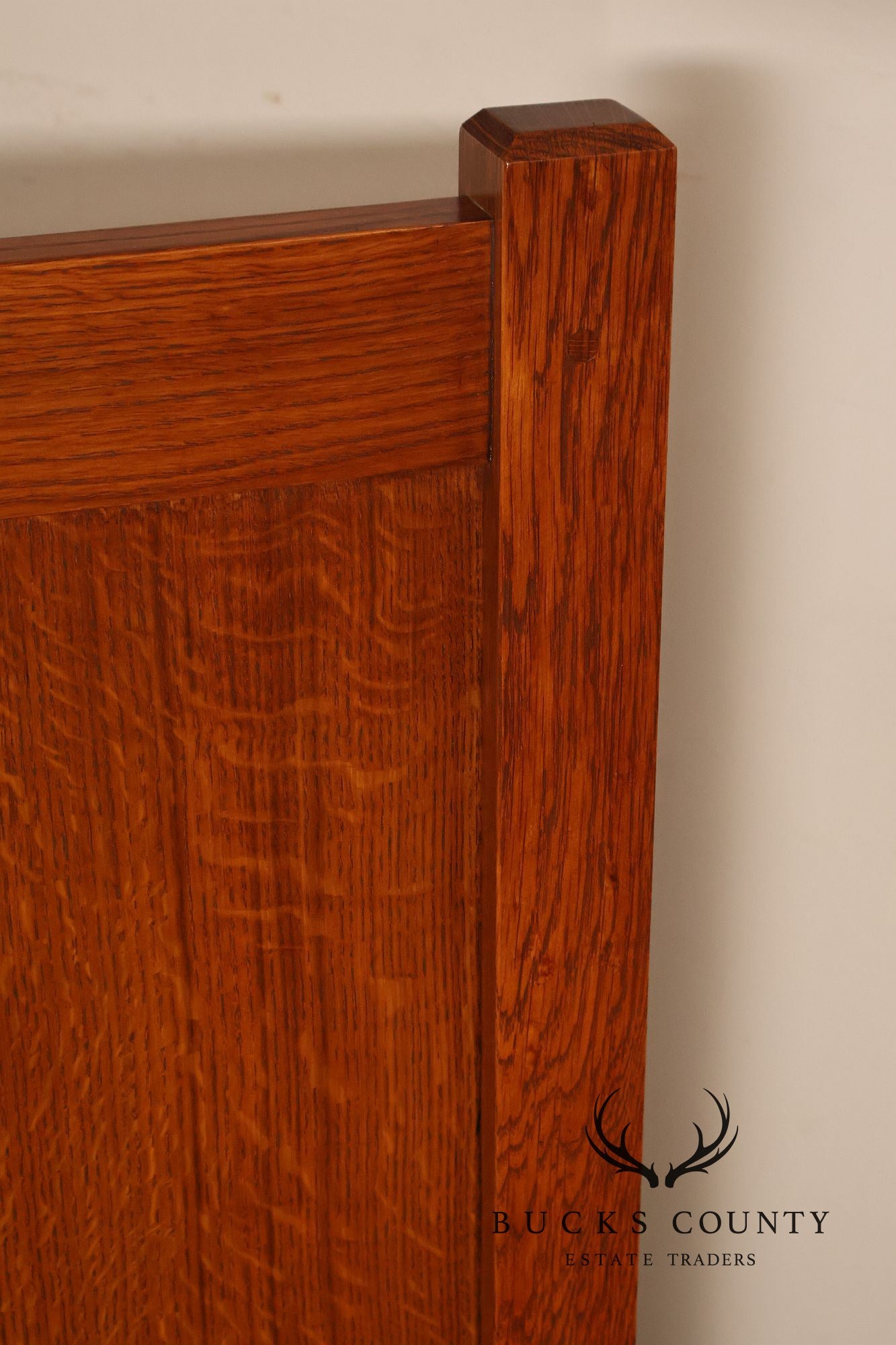 Custom Quality Mission Style Full-Size Oak Bed