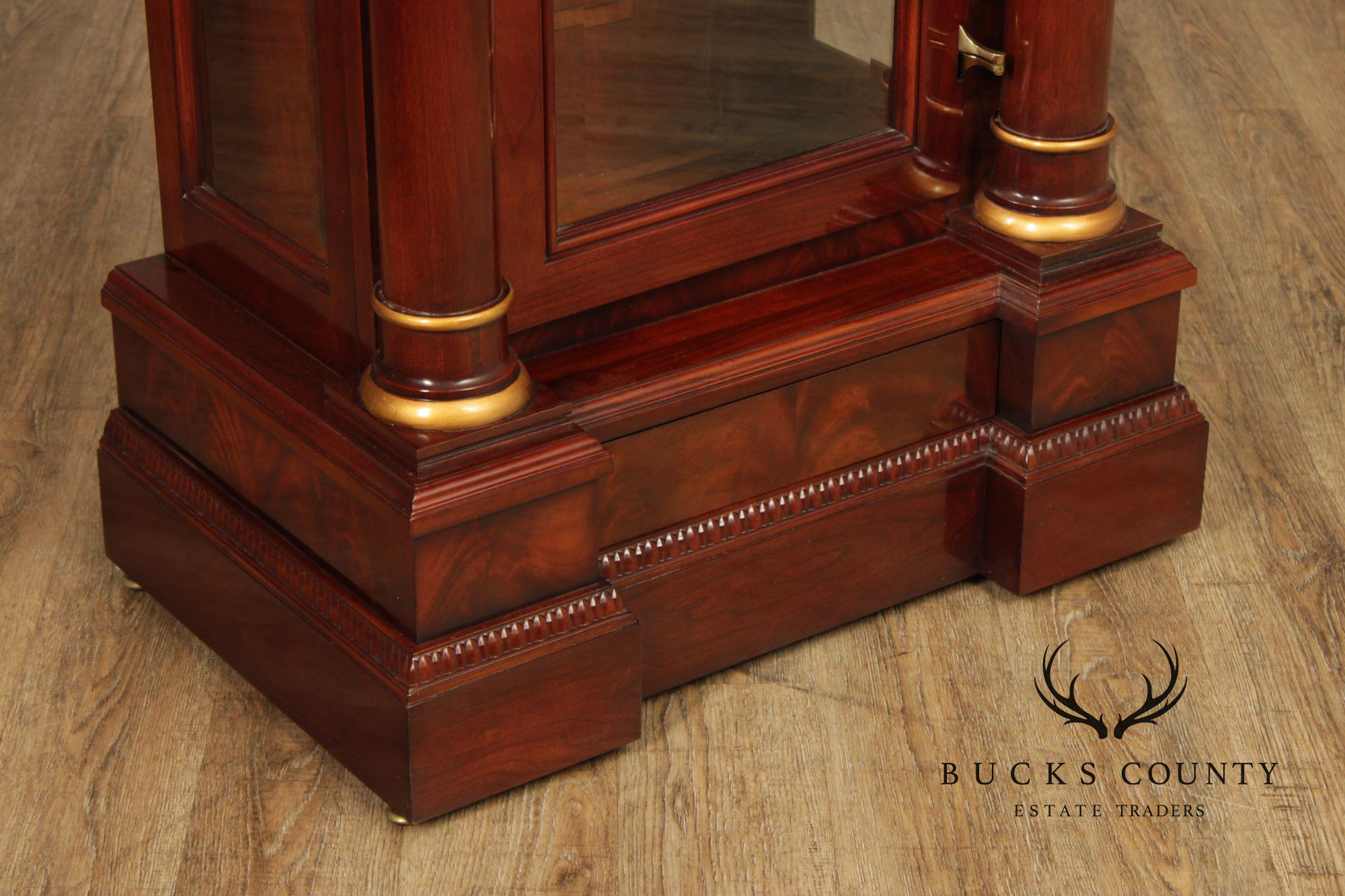 Sligh Mahogany Millennium Limited Edition Grandfather Clock With Corinthian Columns