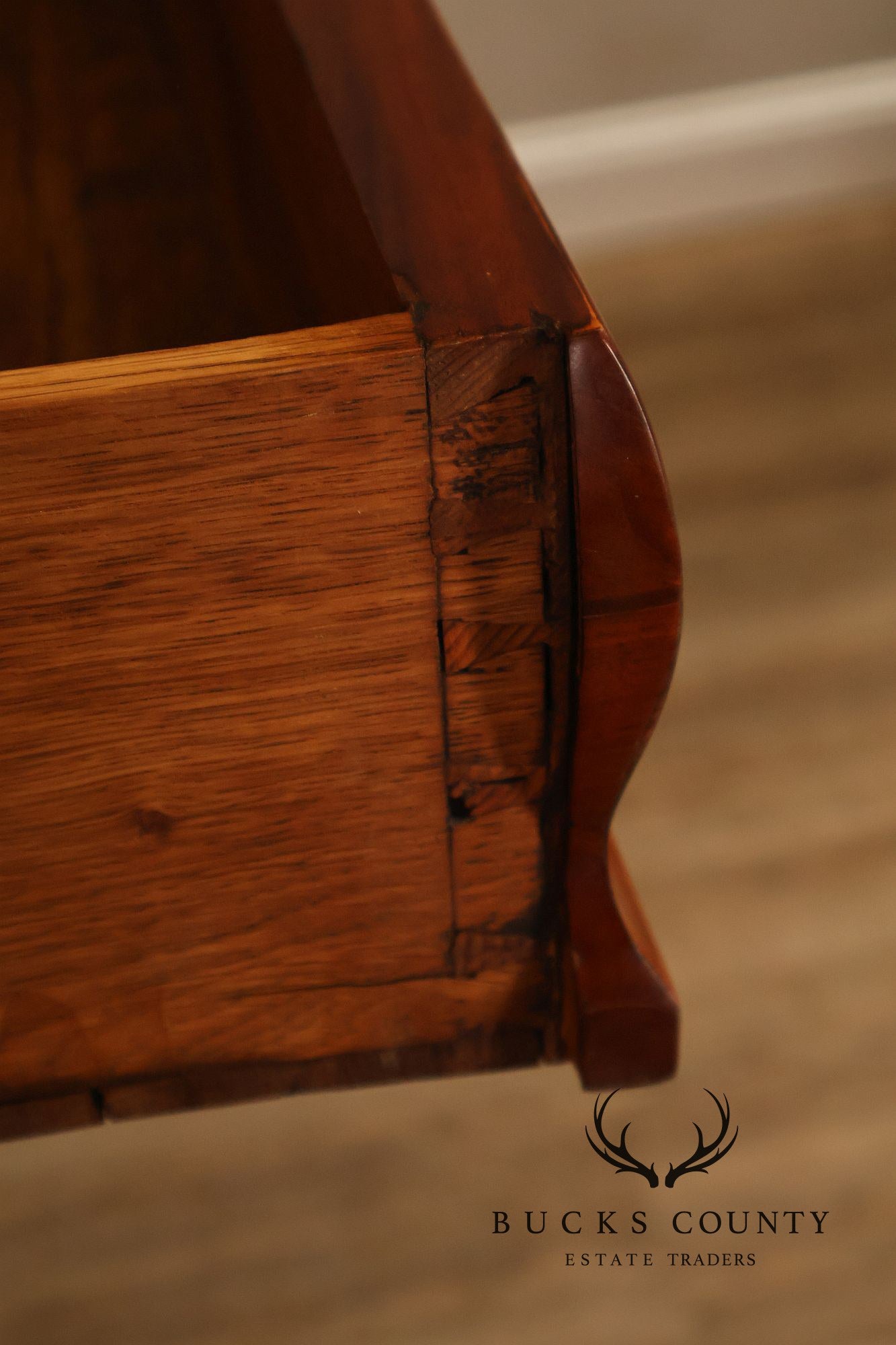 Antique Mahogany Biedermeier Two Piece Corner Cabinet