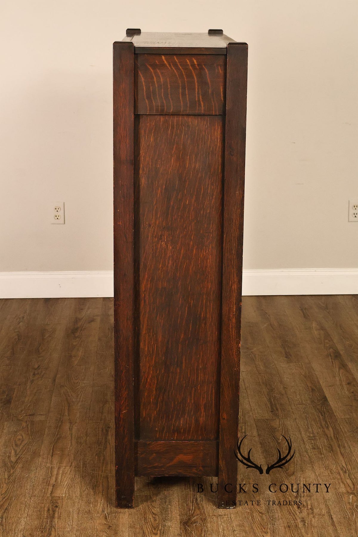 Antique Lifetime Furniture Mission Oak Bookcase Cabinet