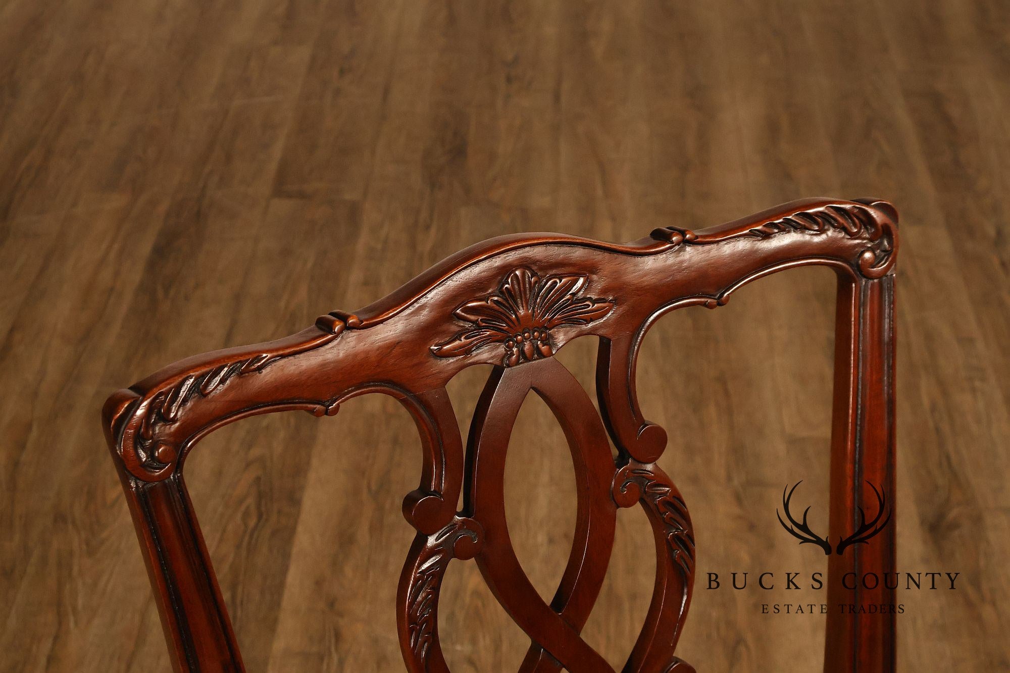 Kindel Chippendale Style Set of Six Mahogany Dining Chairs