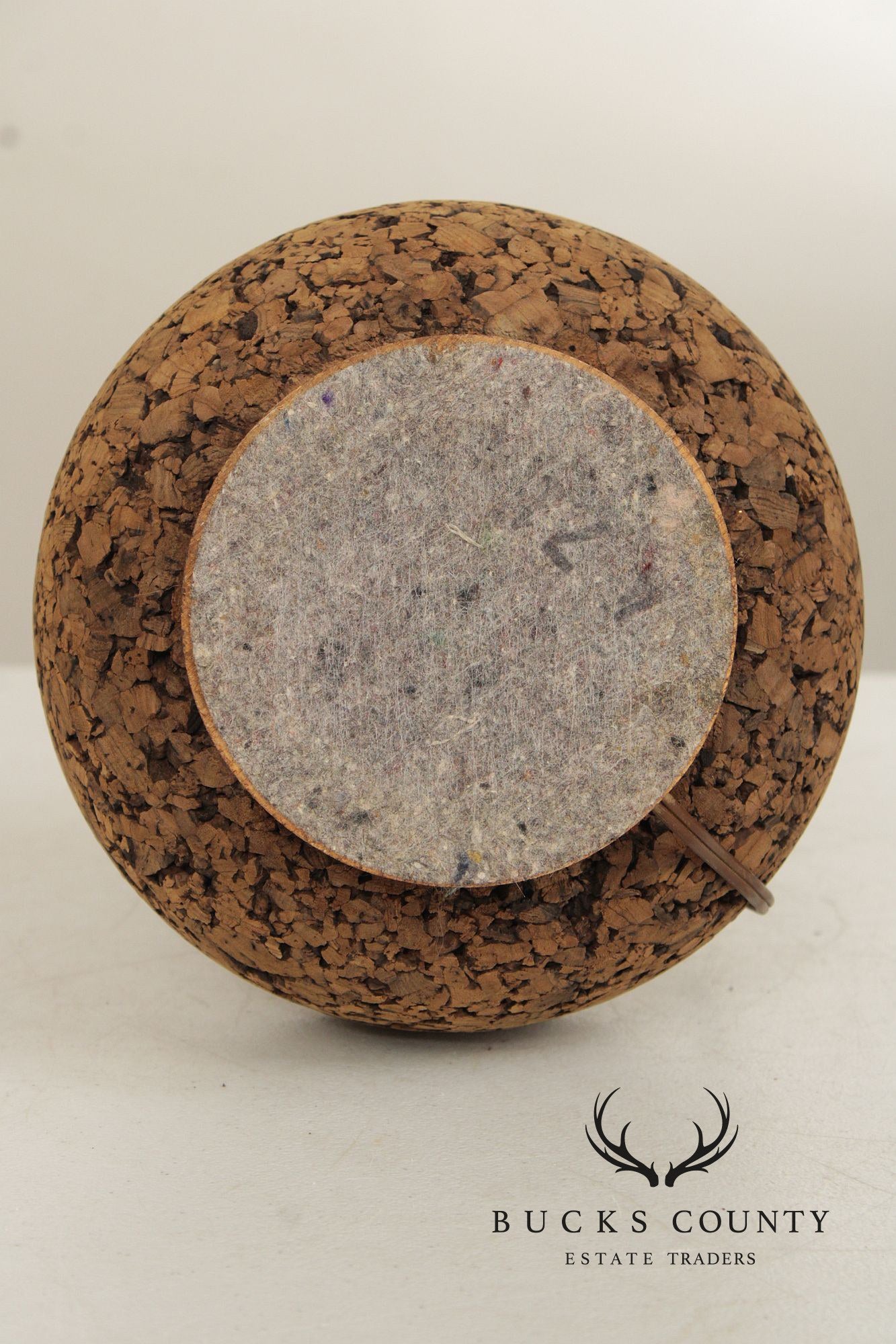 Mid Century Modern Cork Table Lamp