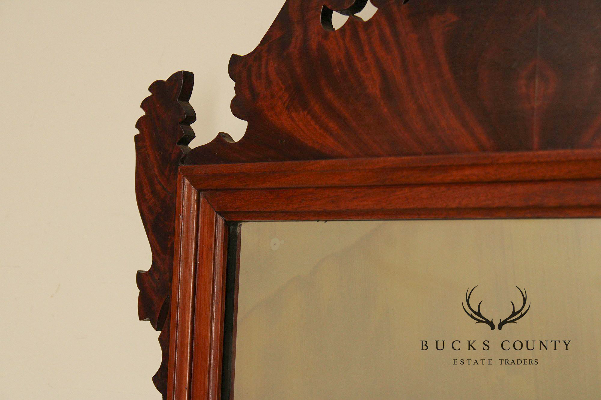 Chippendale Style Custom Quality Mahogany Wall Mirror