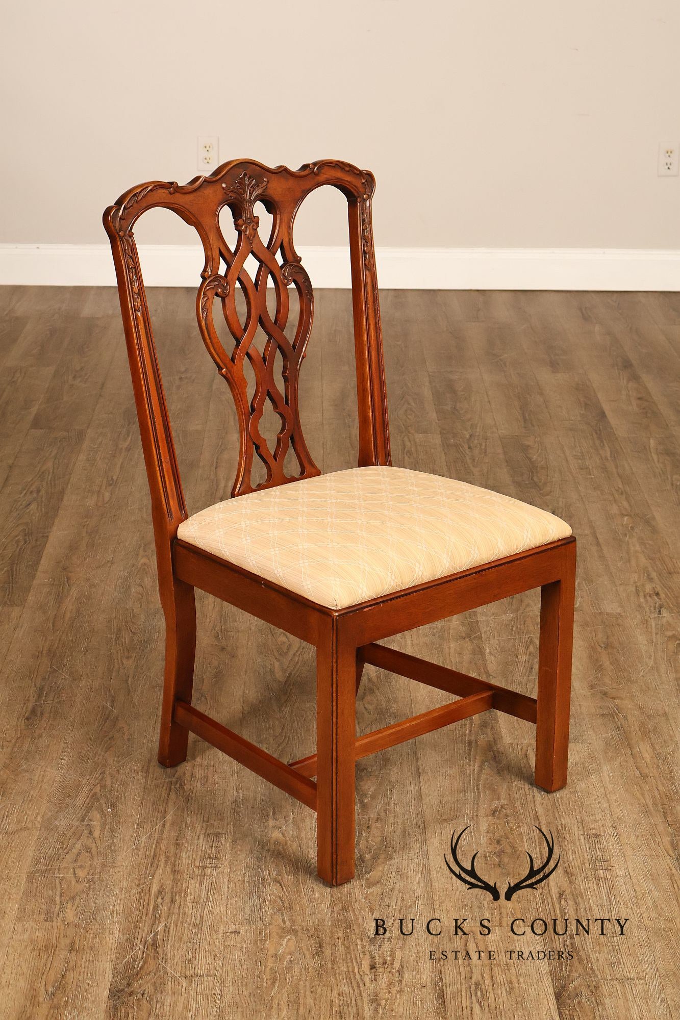 EJ Victor Set Of Six Chippendale Style Mahogany Dining Chairs