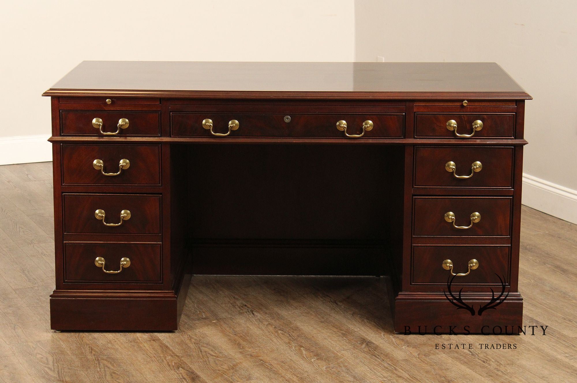 Jasper Cabinet Mahogany Pedestal Executive Desk