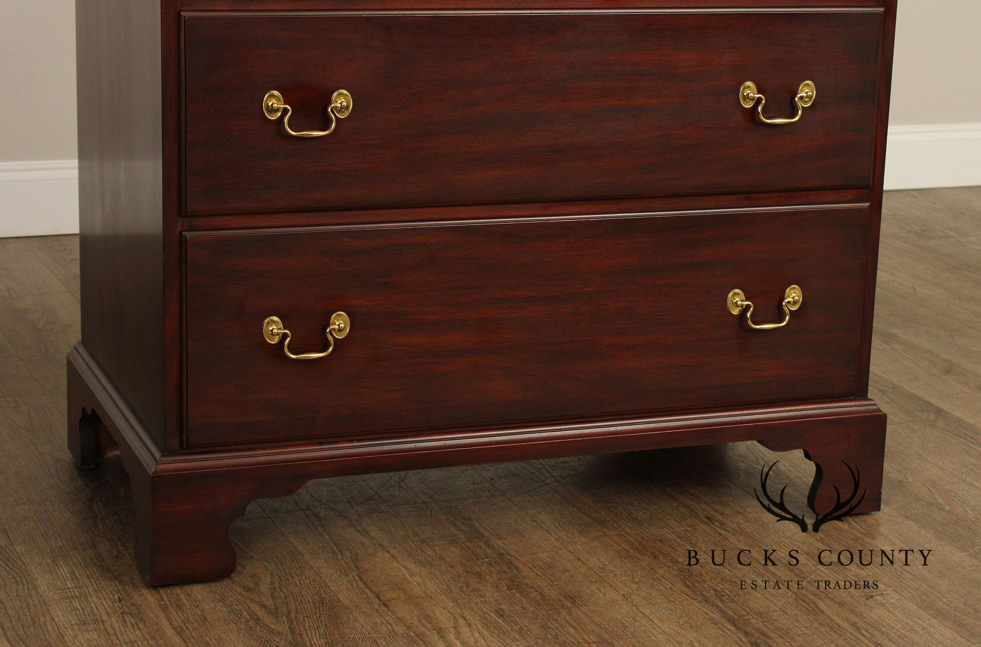Henkel Harris Georgian Style Mahogany Tall Chest
