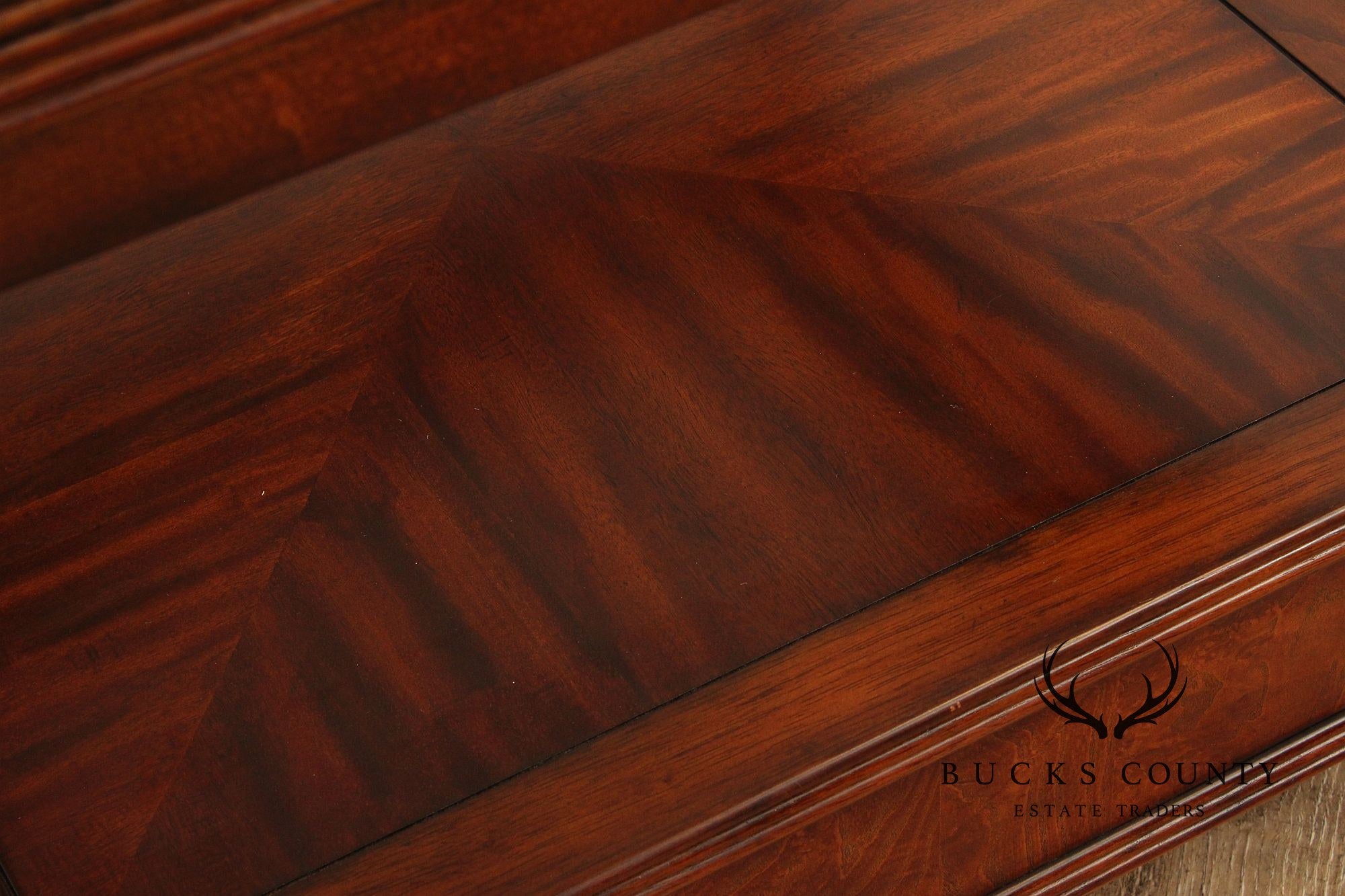 Regency Style Square Mahogany Glass Top End Table