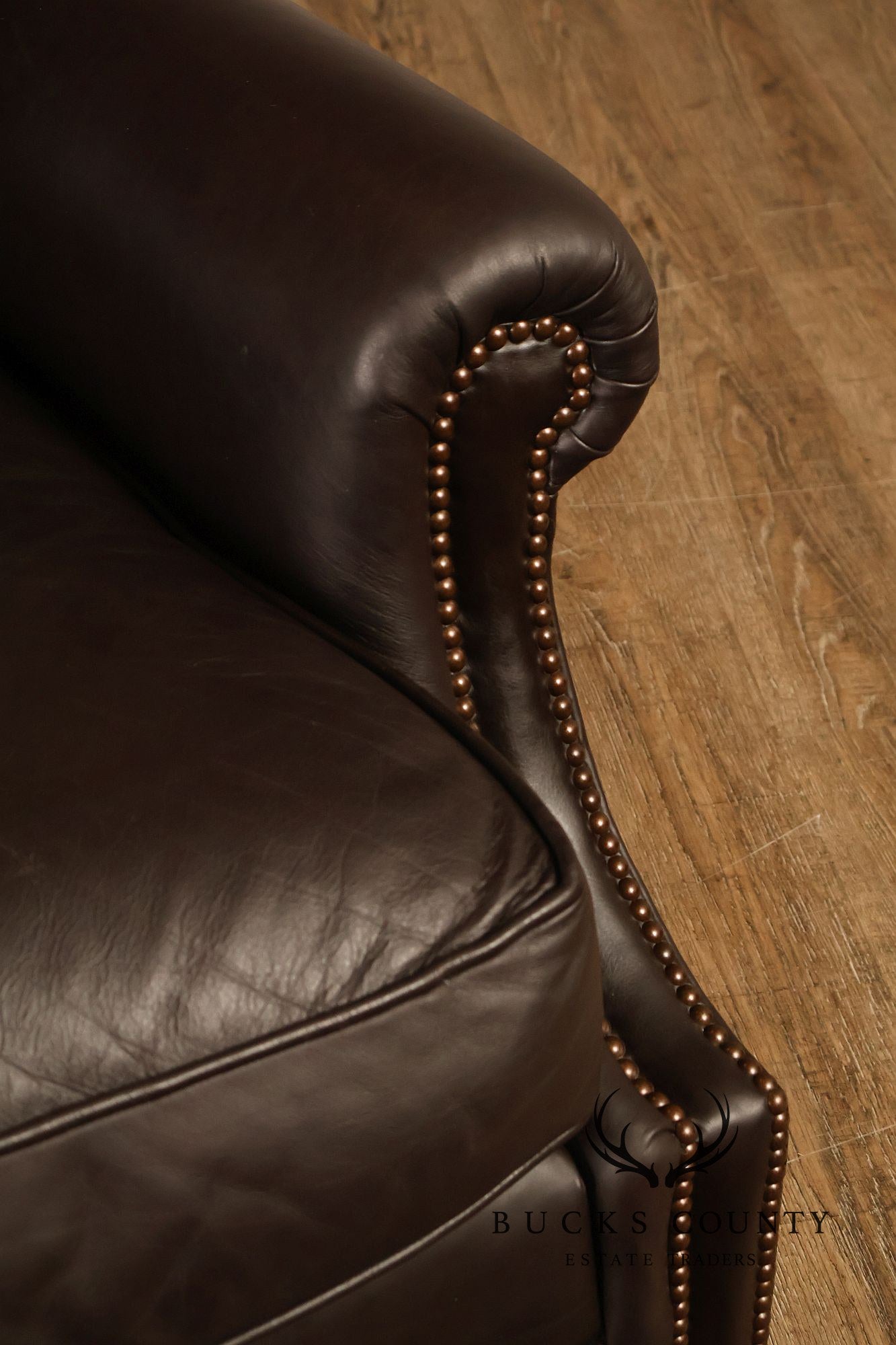 Baker Furniture Pair of Leather Club Chairs