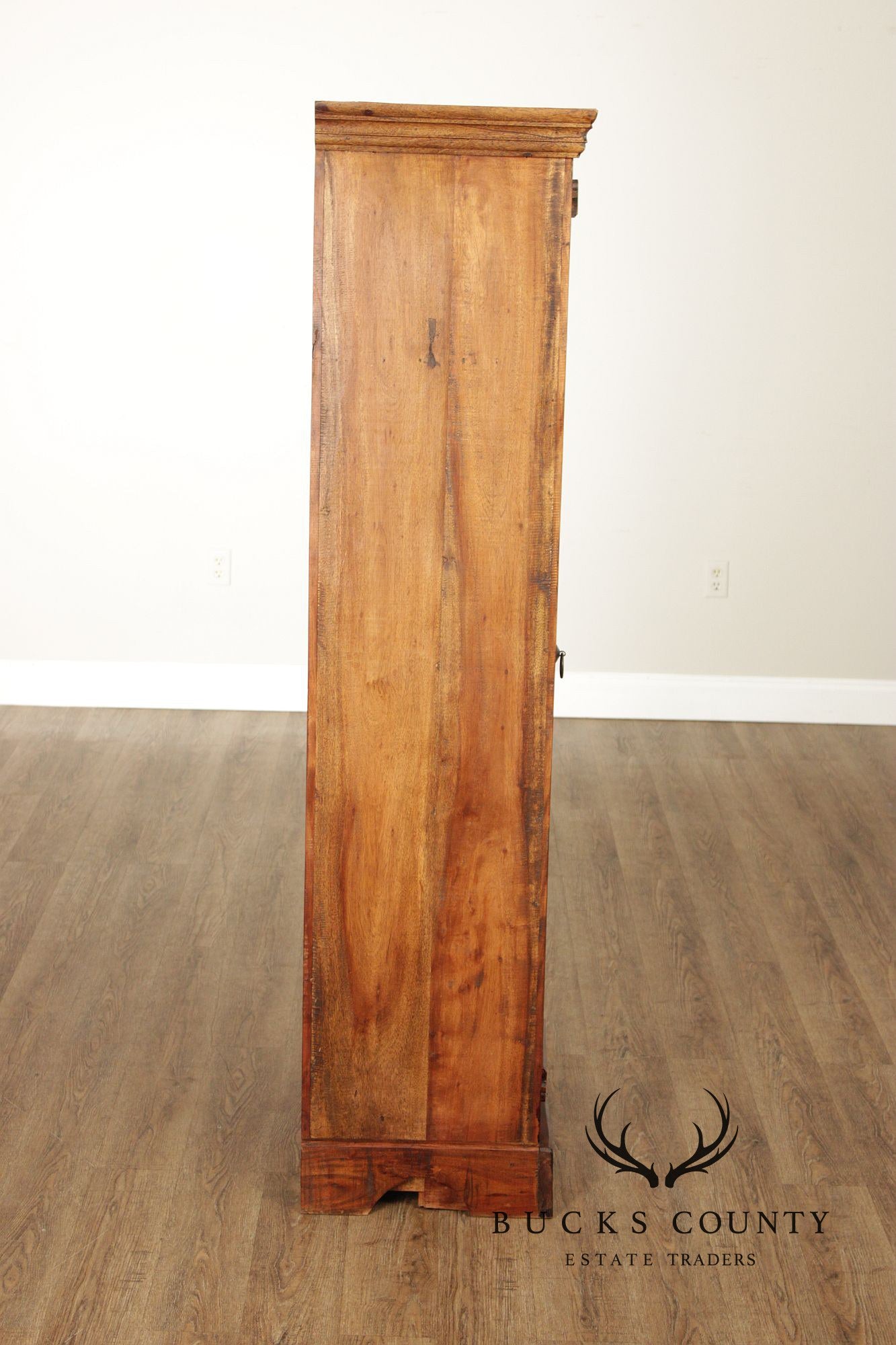 Rustic European Style Tall Narrow Single Door Cabinet