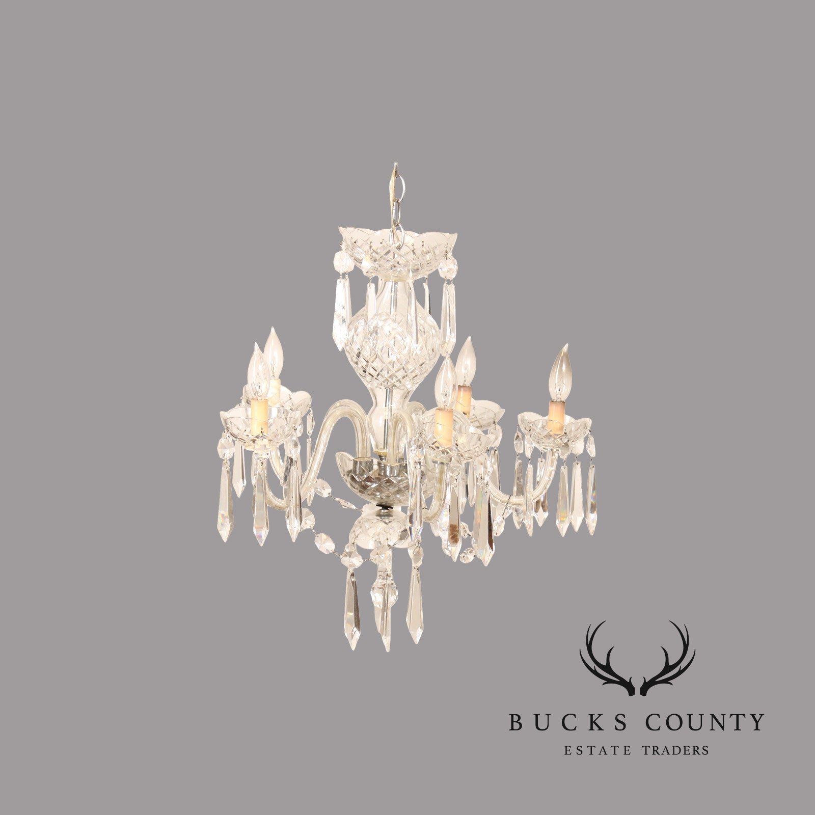 Waterford  Crystal Five Light Chandelier