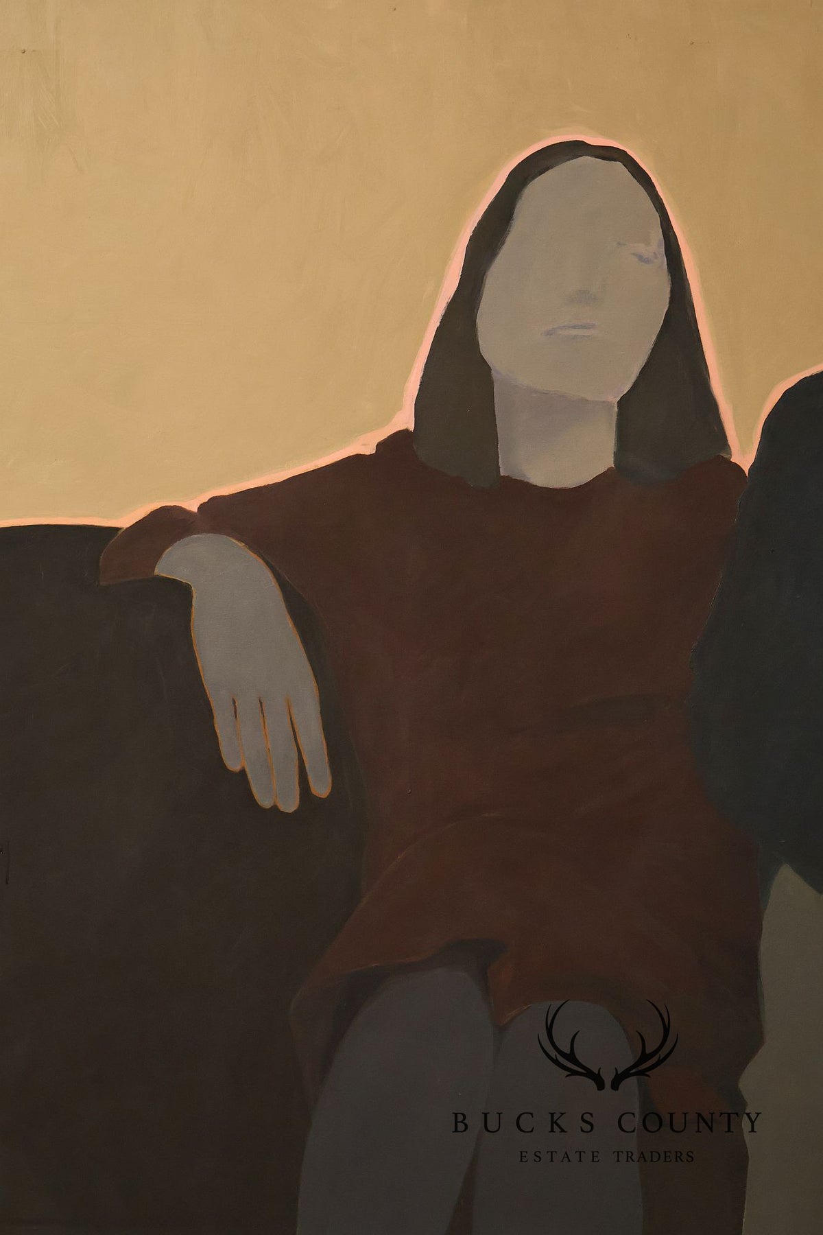 Anne Cooper Dobbins Oil Painting, Modern Couple's Portrait