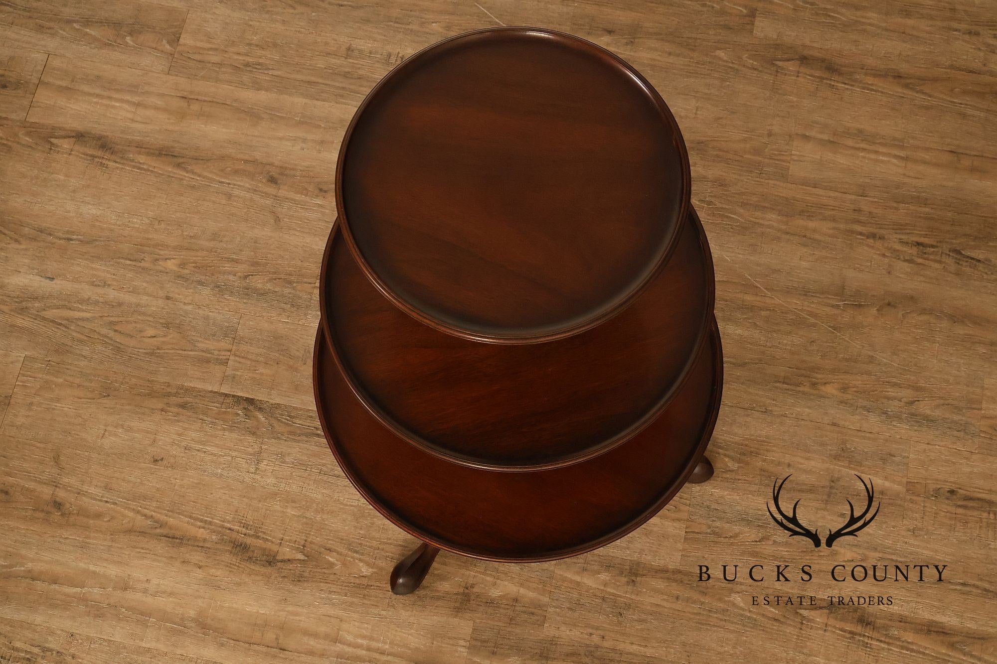 Kittinger Colonial Williamsburg CW 25 George III Style Mahogany Dumbwaiter Table