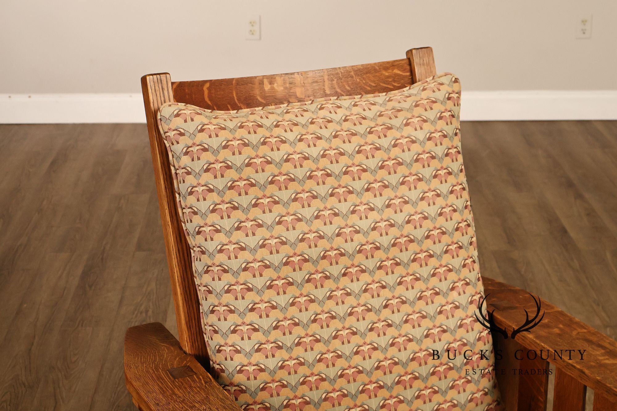 Antique L. & J.G. Stickley No. 497 Arts And Crafts Mission Oak Morris Chair