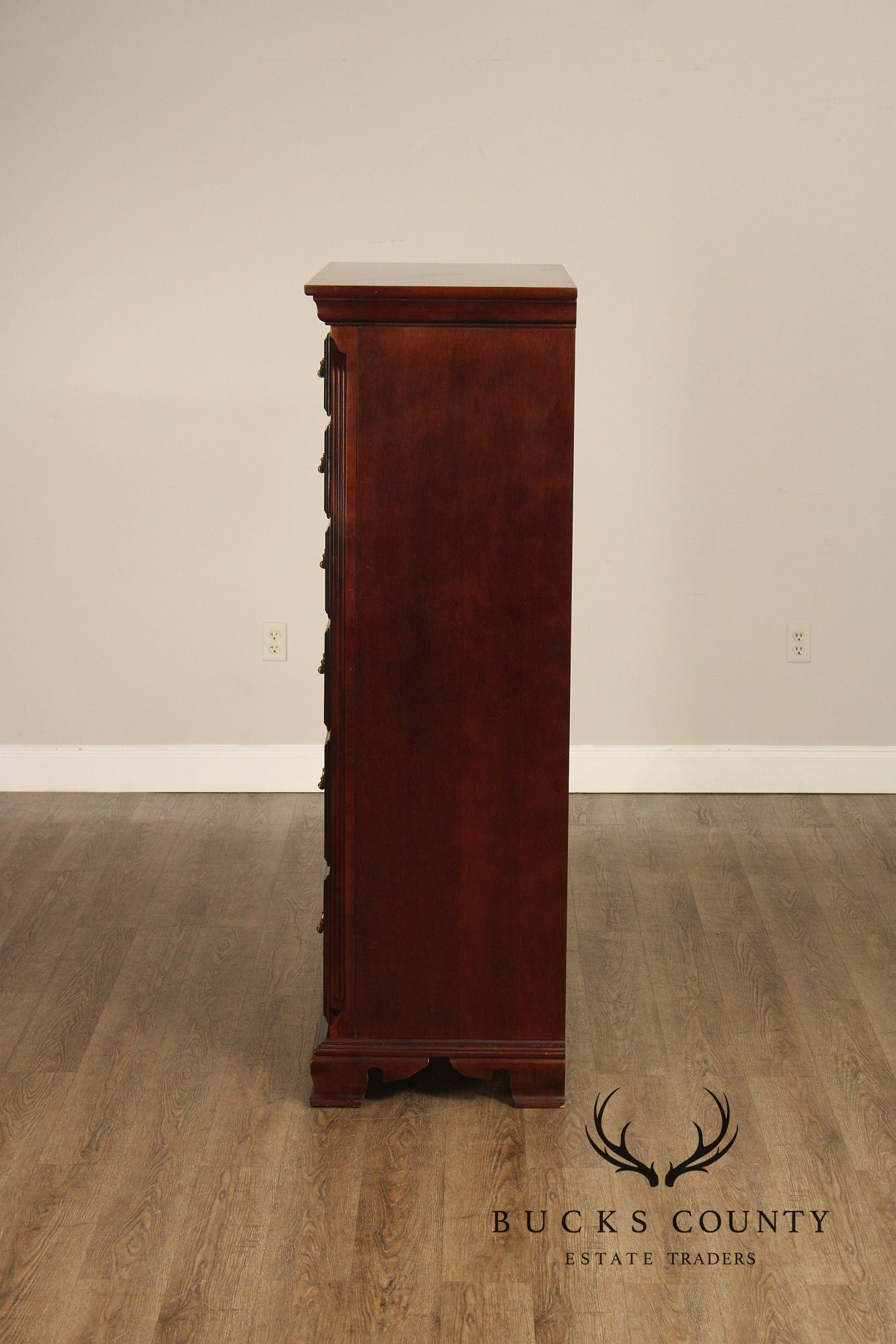 Thomasville Chippendale Style Cherry Tall Chest