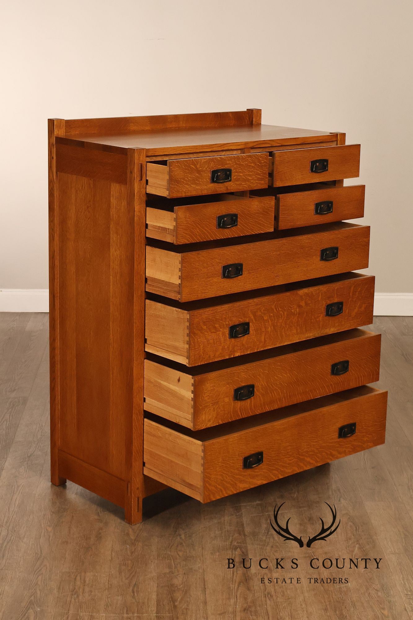 Stickley Mission Collection Oak High Chest Of Drawers