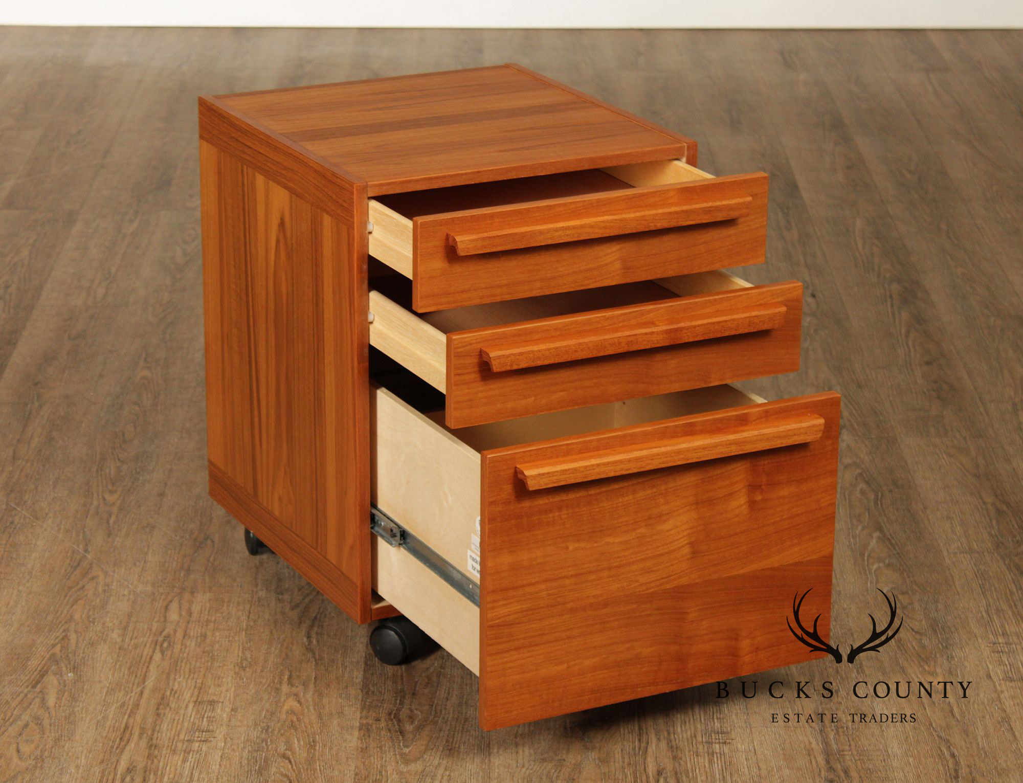 Interform Collection Danish Modern Teak Filing Cabinet