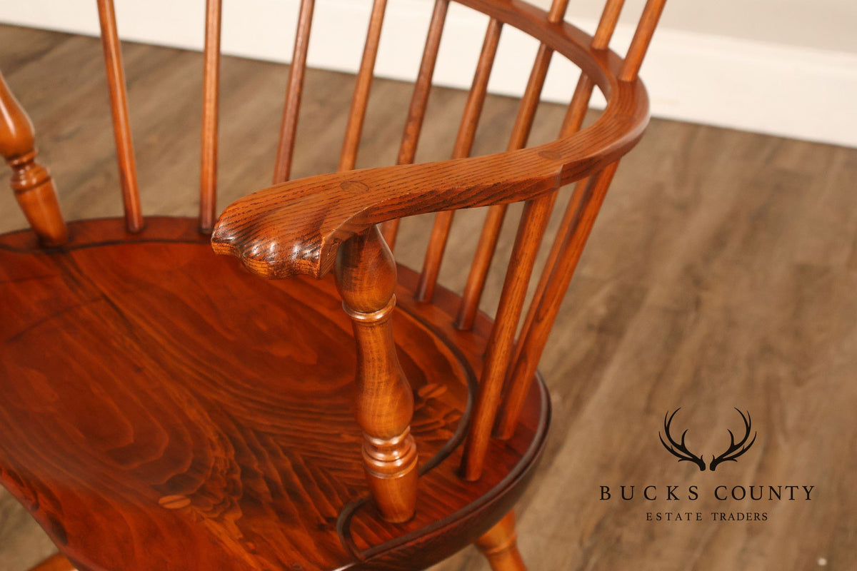 Nichols and Stone Pair of Oak Windsor Armchairs