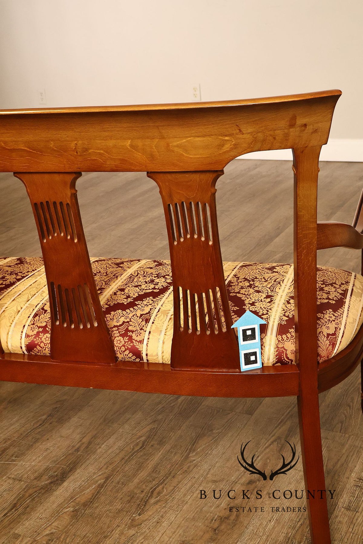 Neoclassical Style Mahogany And Gilt Upholstered Settee