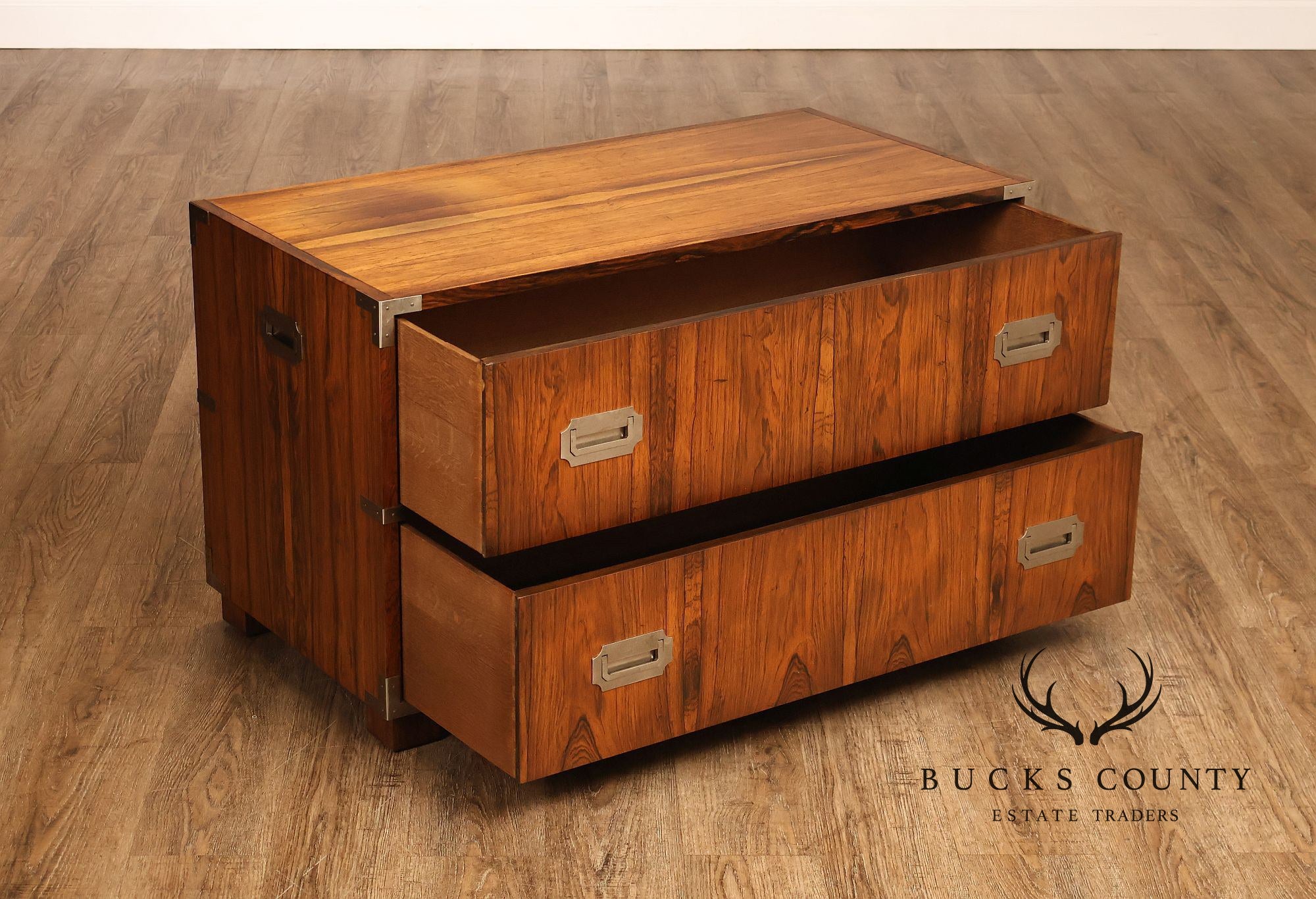 Baker Campaign Style Rosewood Low Chest