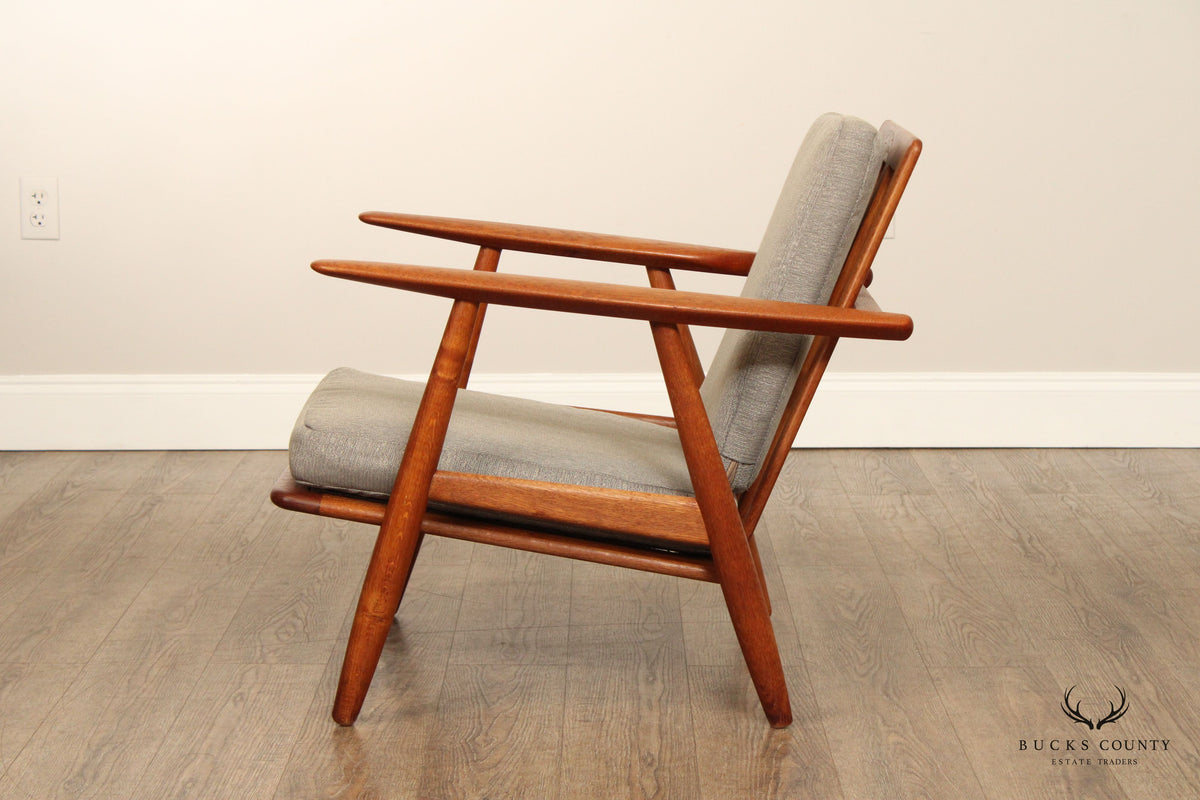 Hans Wegner For Getama Danish Modern Teak GE-240 Cigar Armchair