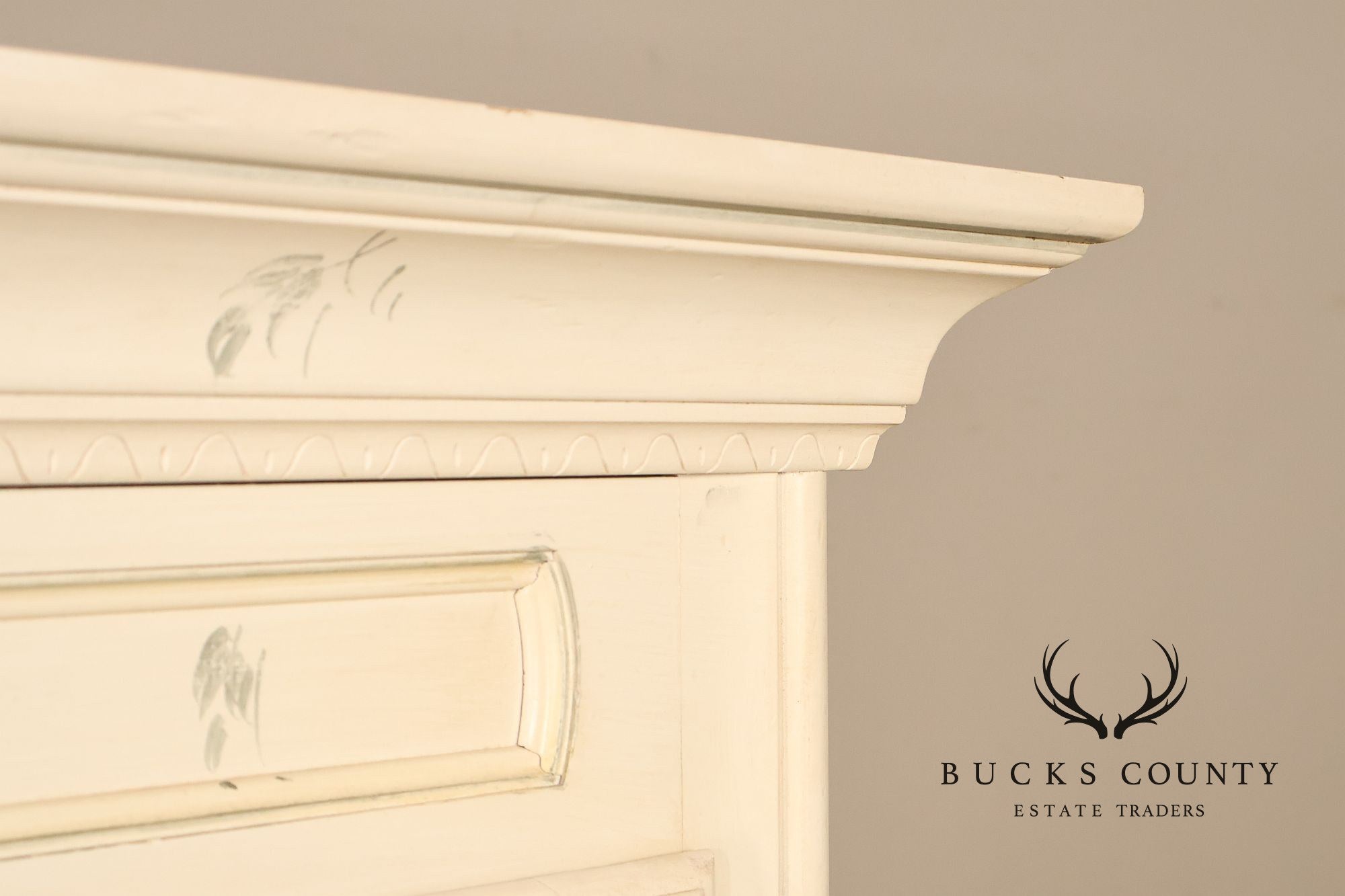 Ethan Allen Country French Painted Armoire Cabinet