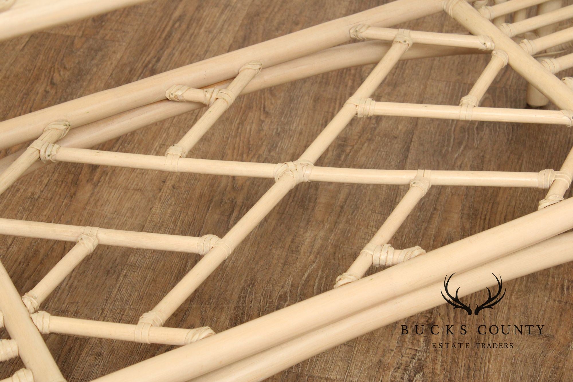 Ficks Reed Glass Top Rattan Console