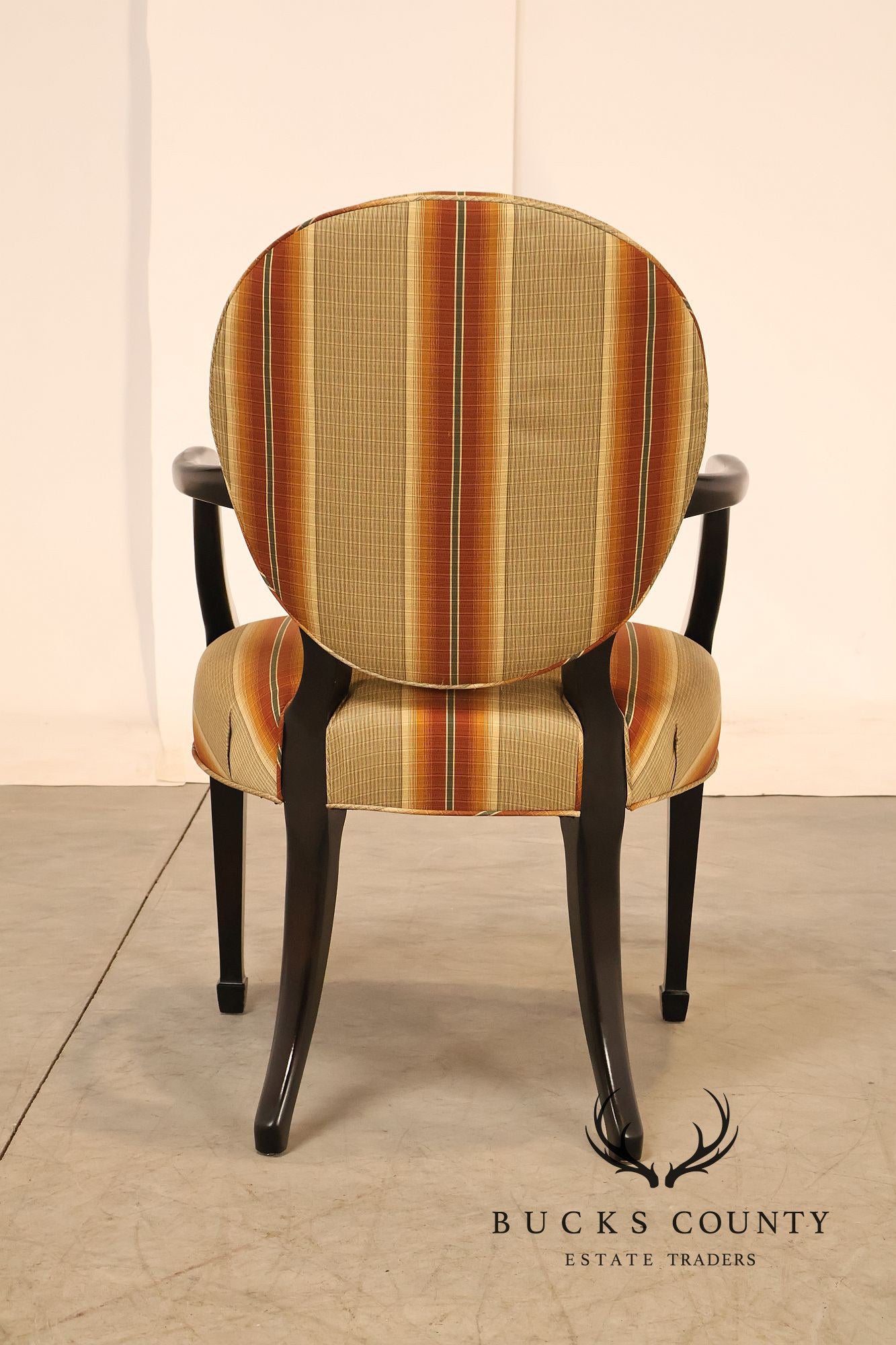 Baker Furniture Set Of Eight Oval Back Dining Chairs