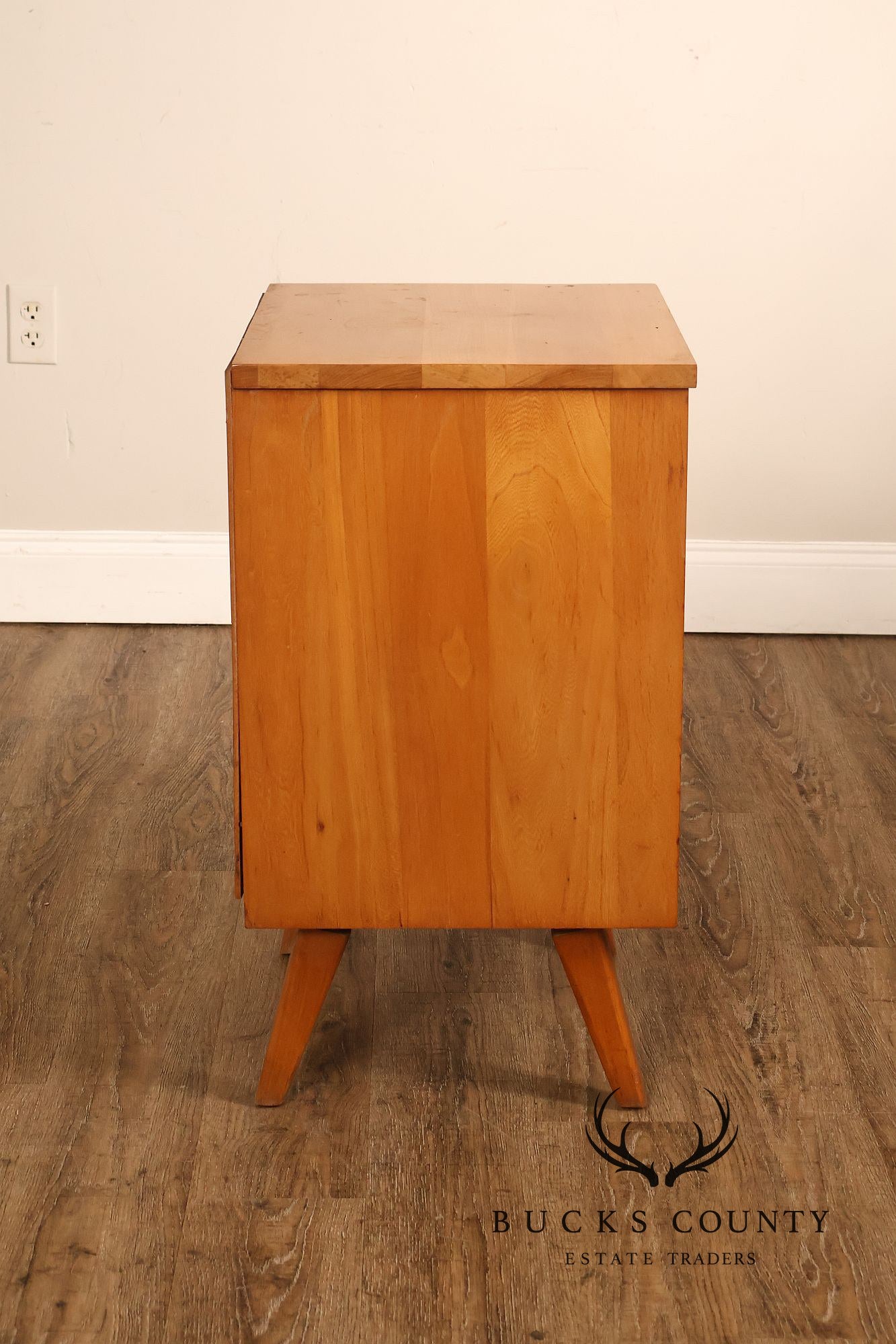 Mid Century Modern Pine Nightstand