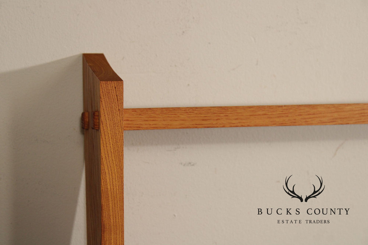 Mission Oak Arts And Crafts Pair Of Wall Mounted Bookshelves