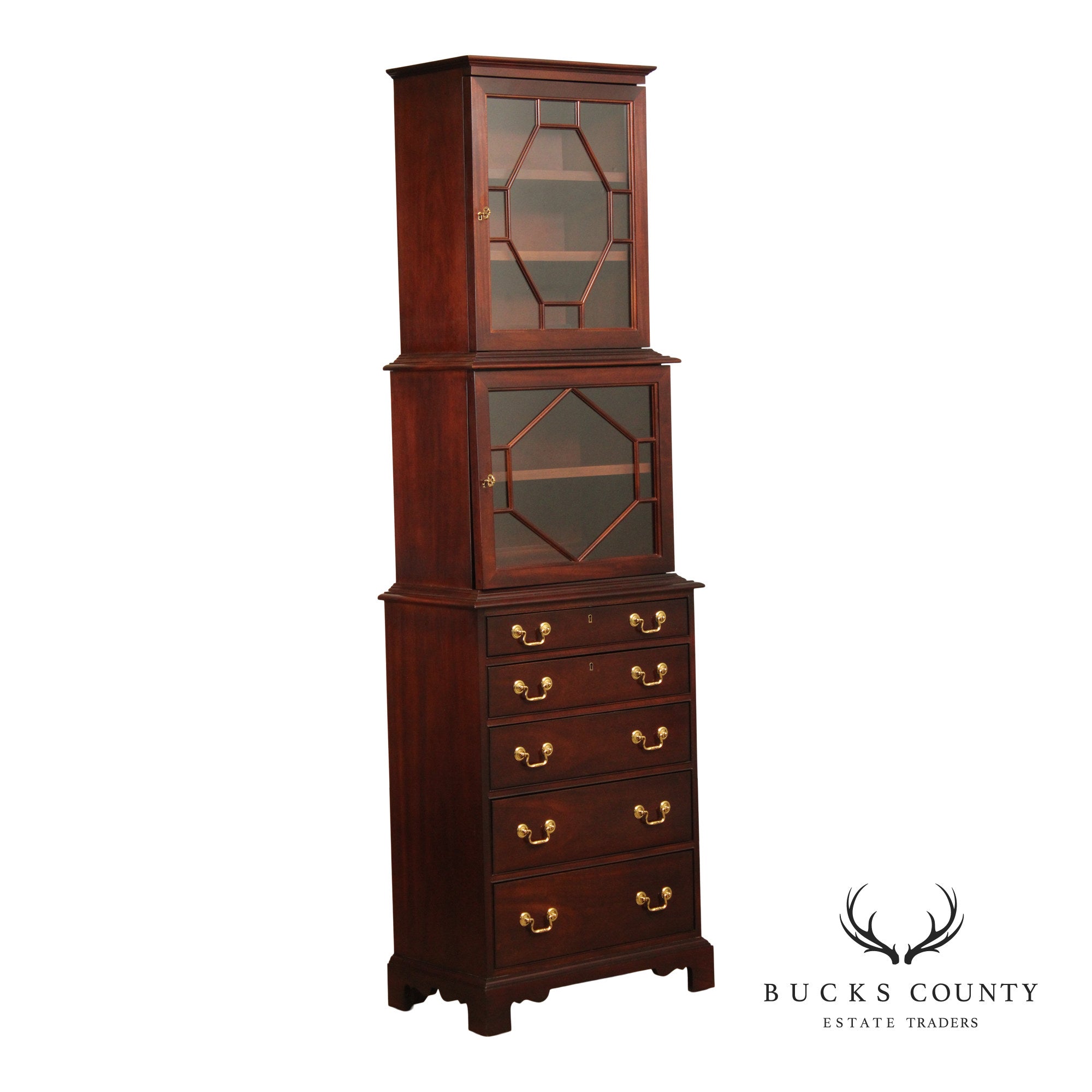 Hickory Chair Winterthur Country Estate Collection Mahogany Bookcase Cabinet