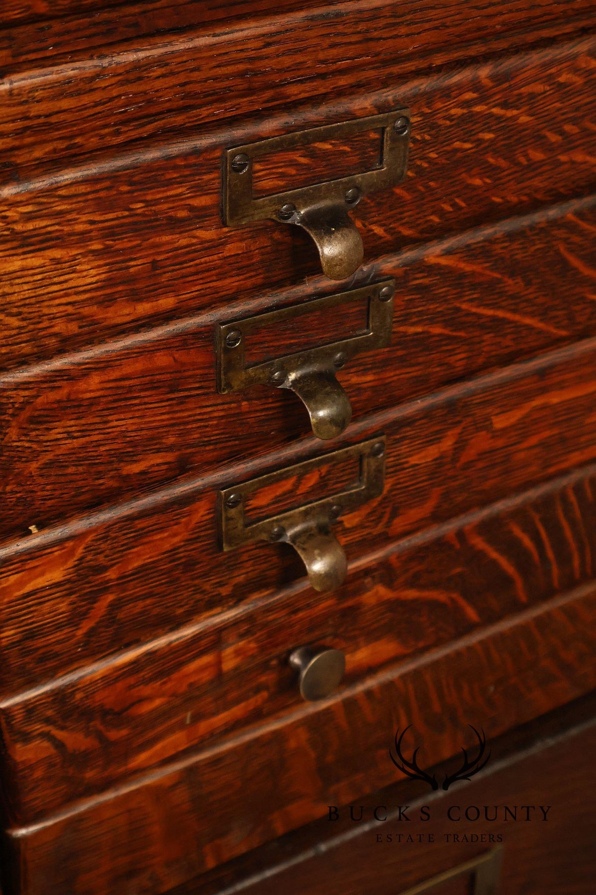Antique Early 1900s Macey Oak Multi-Drawer Stacking Filing Cabinet